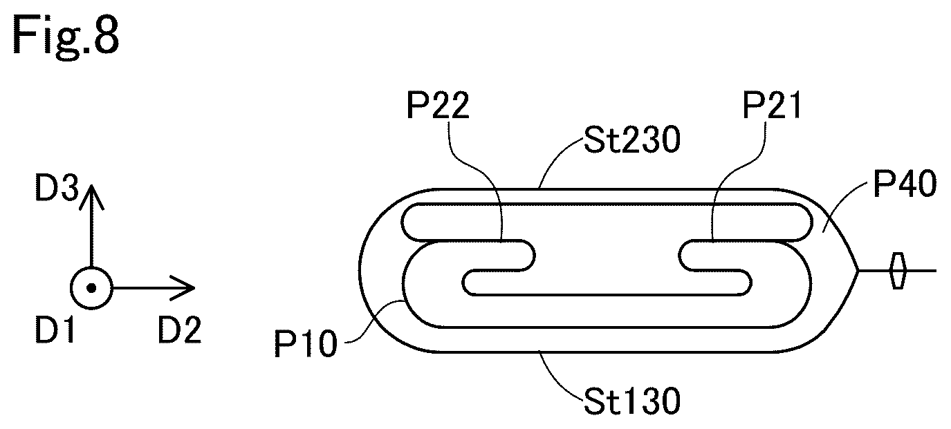Patent US12403859 Figure 8 – Side airbag device and airbag folding method