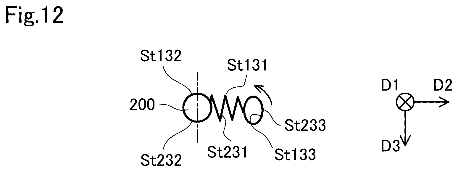 Patent US12403859 Figure 12 – Side airbag device and airbag folding method