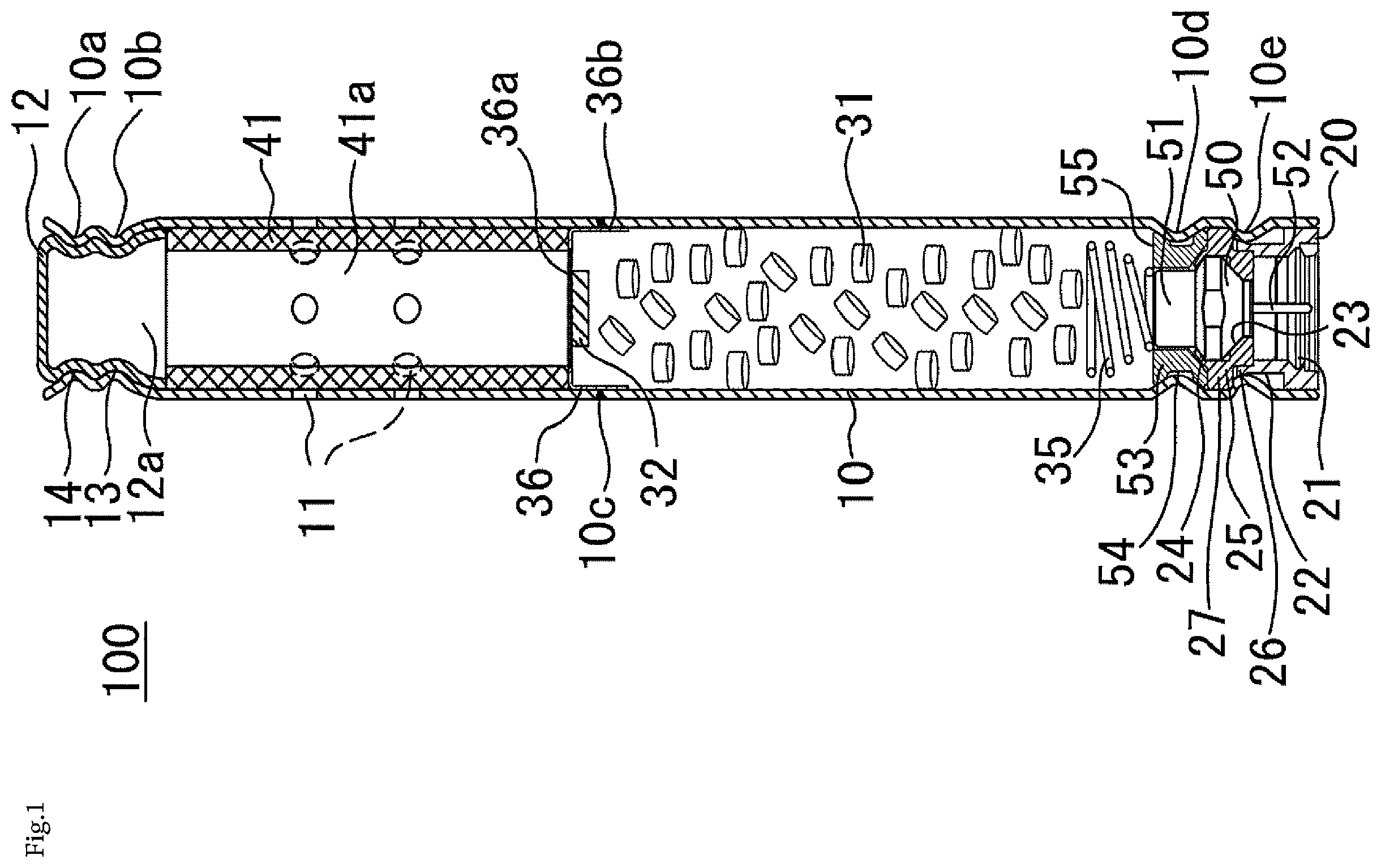 Patent US12403860 Figure 1 – Gas generator