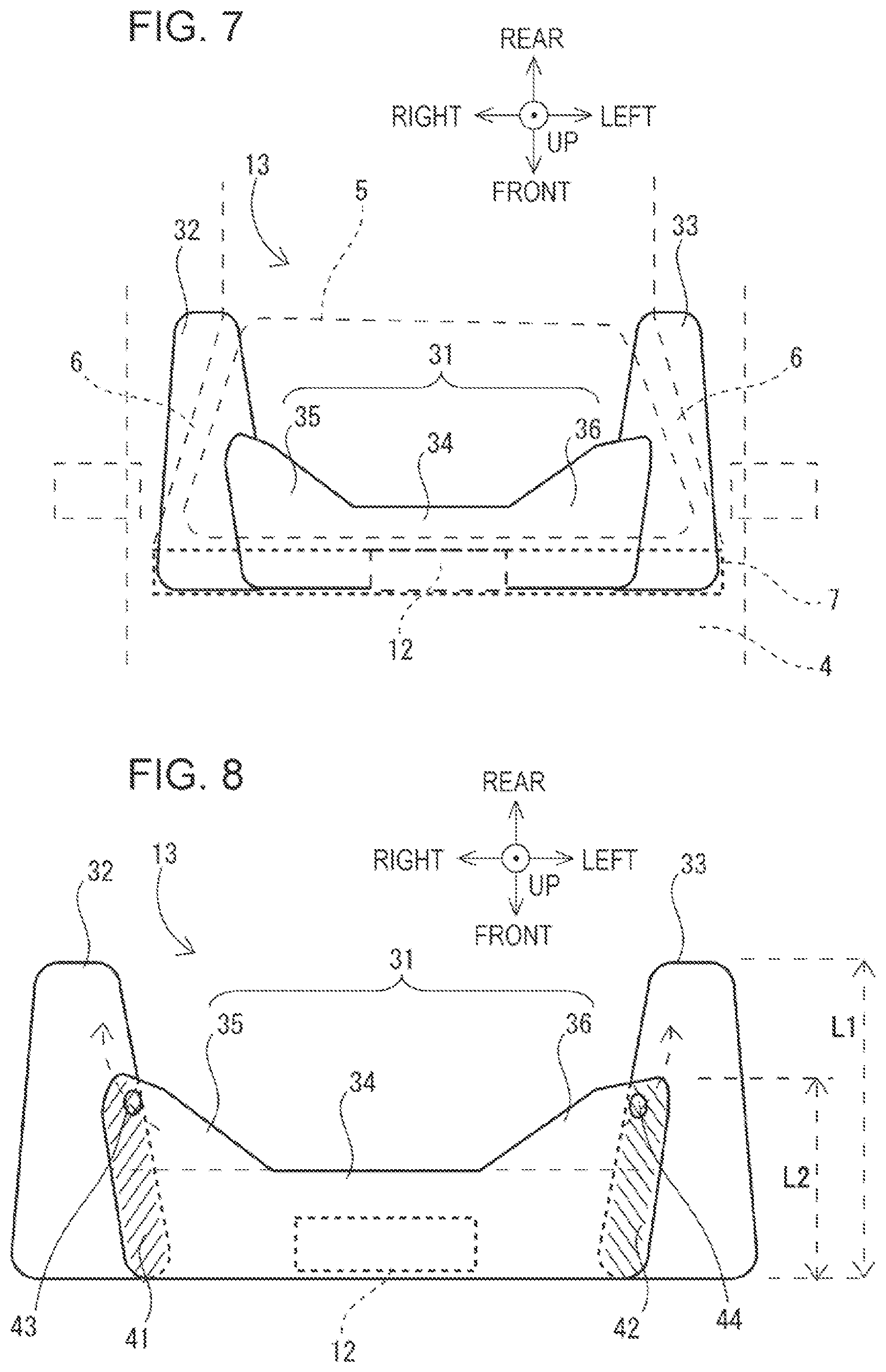 Patent US12403861 Figure 5 – Vehicle external airbag device for vehicle