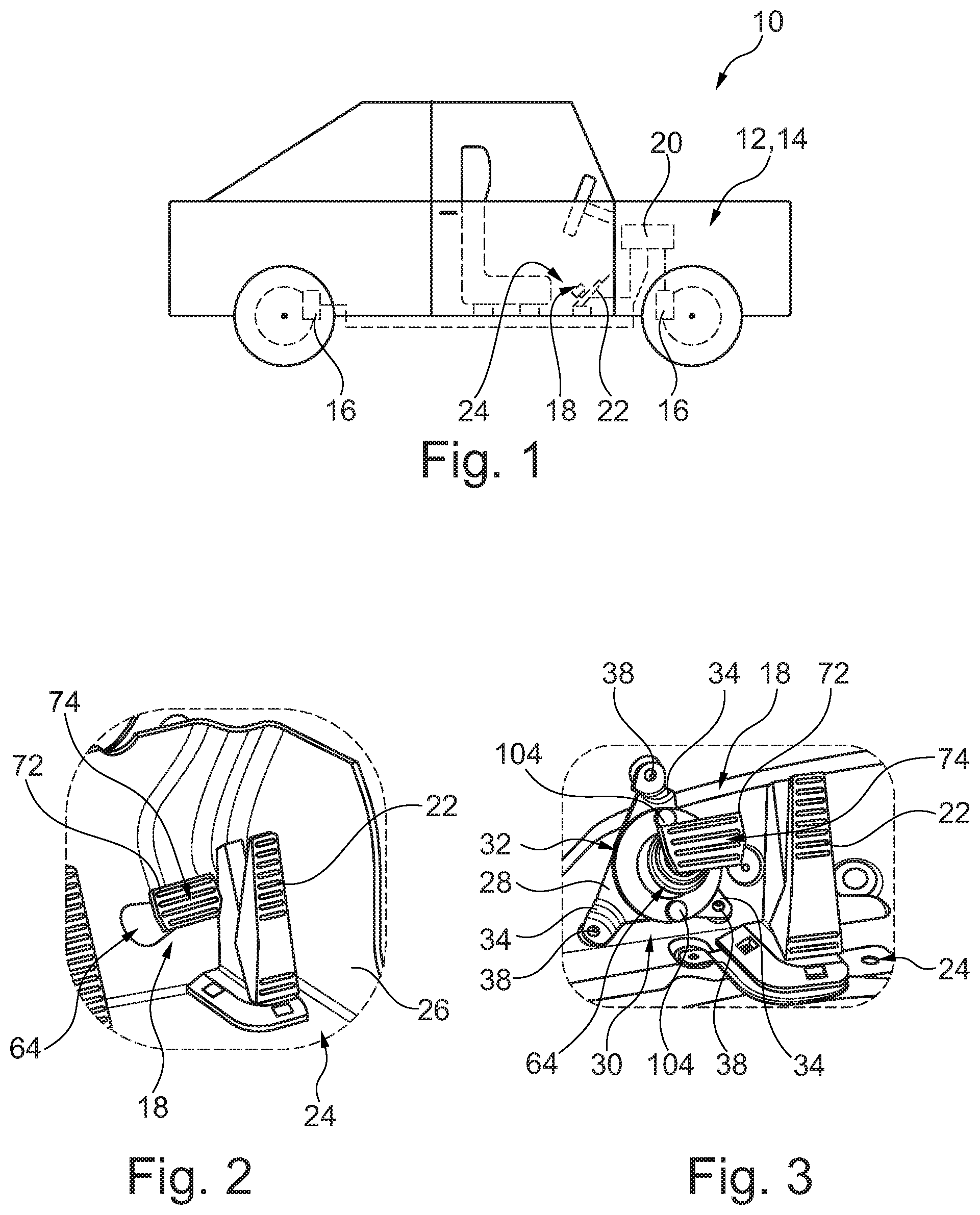 Patent US12403871 — Pedal assembly for a vehicle — Figure 1