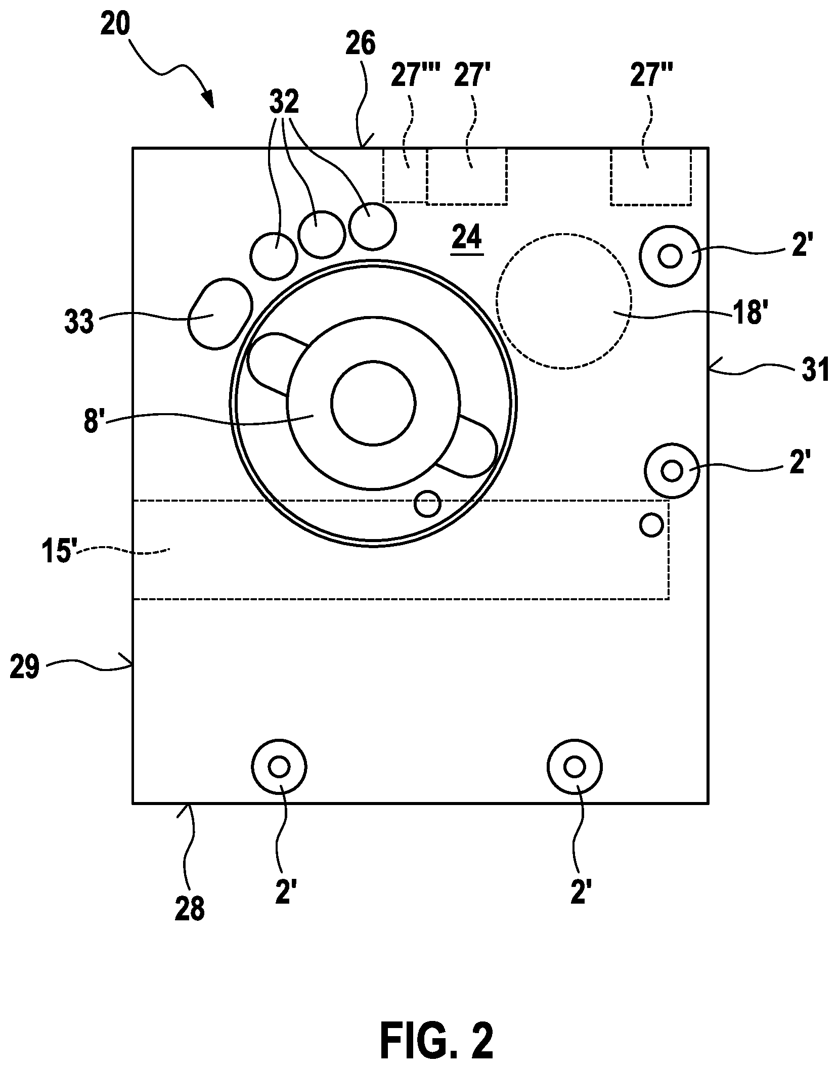 Patent US12403872 Figure 2 – Hydraulic block for a brake unit of a hydraulic power brake system