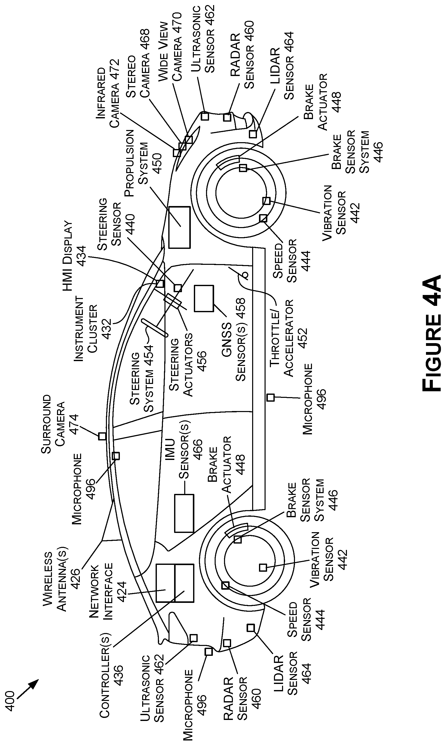 Patent US12403873 Figure 5 – Leveraging rear-view sensors for automatic emergency braking in autonomous machine applications