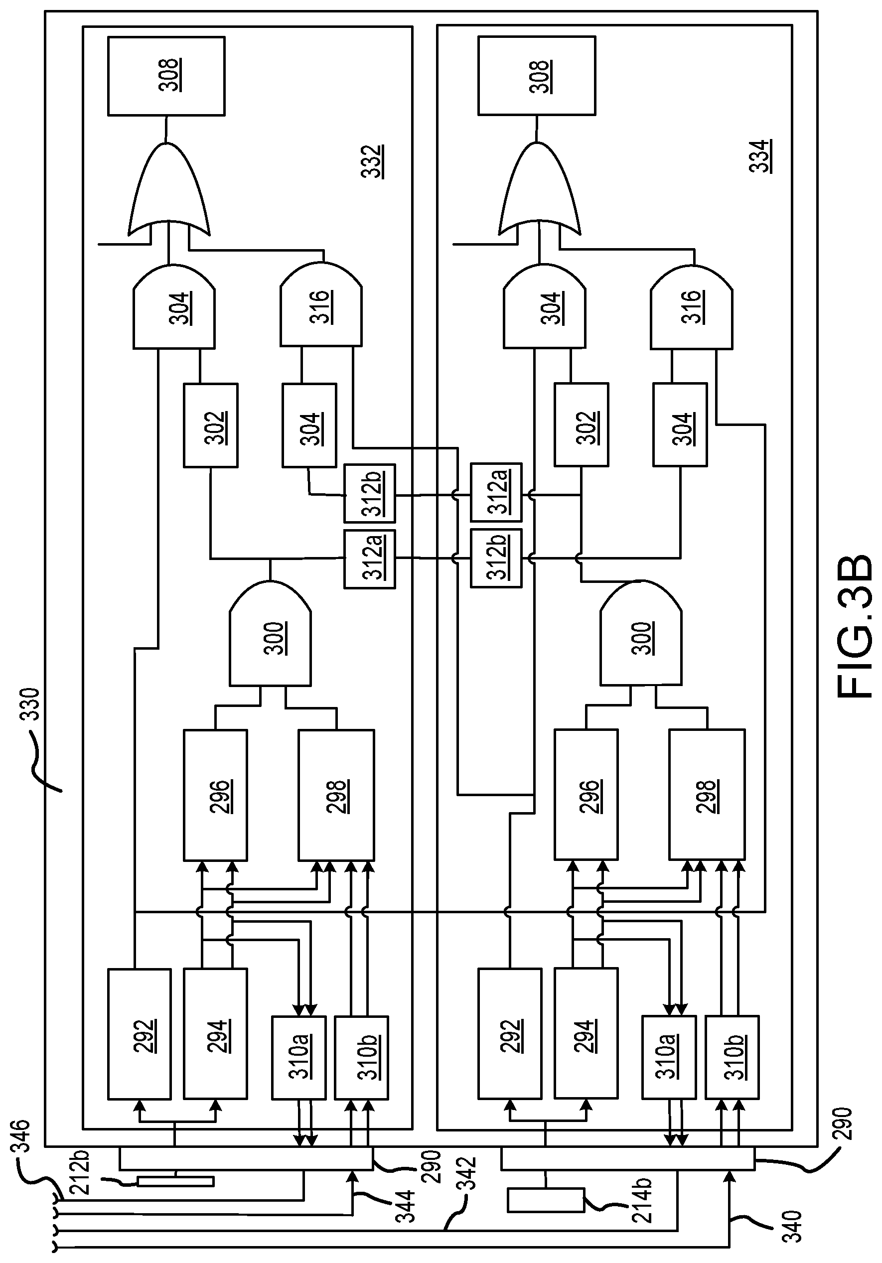 Patent US12403874 Figure 5 – Pedal processing for primary / alternate aircraft braking system architecture