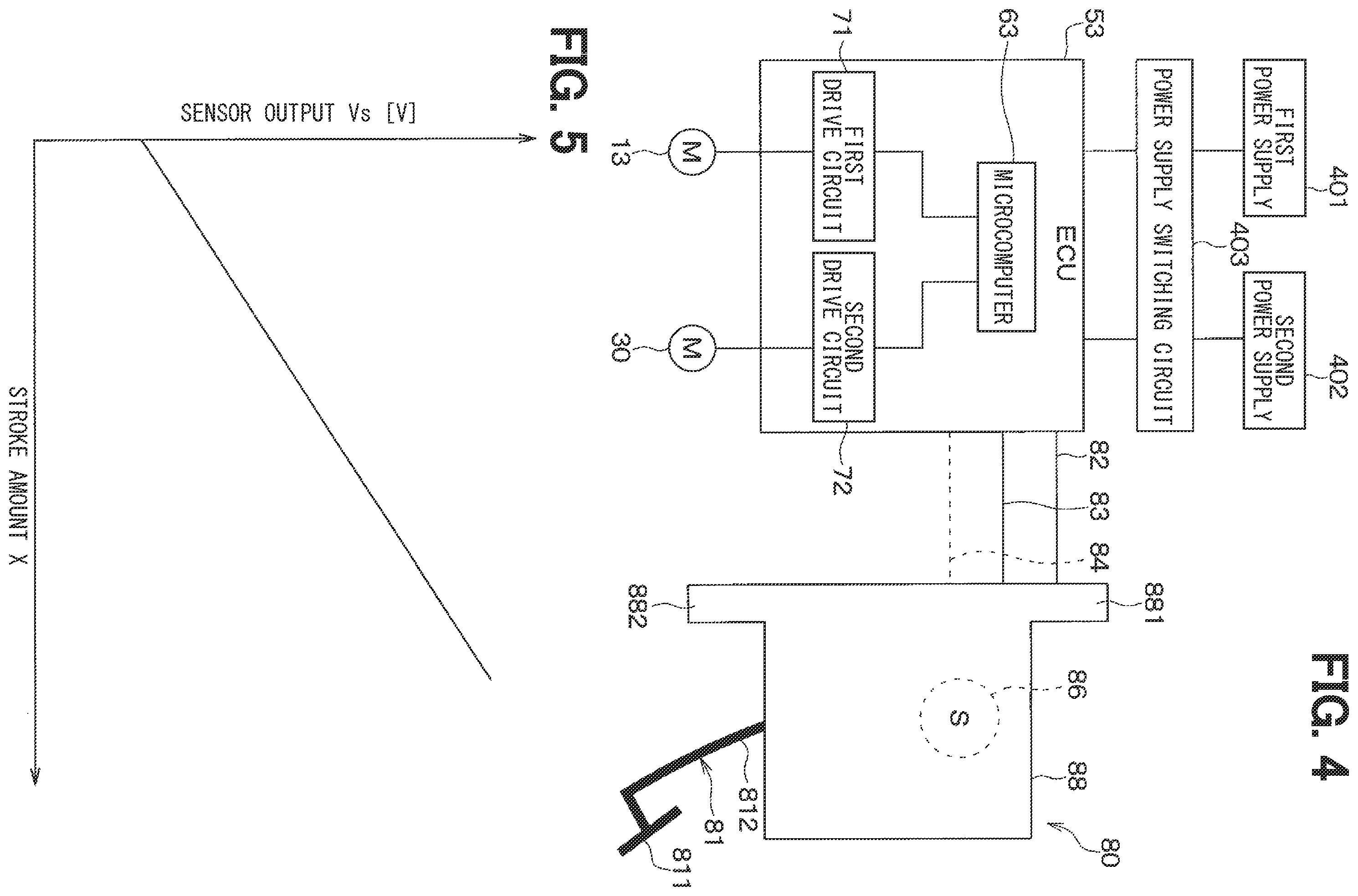 Patent US12403876 Figure 4 – Vehicle brake system