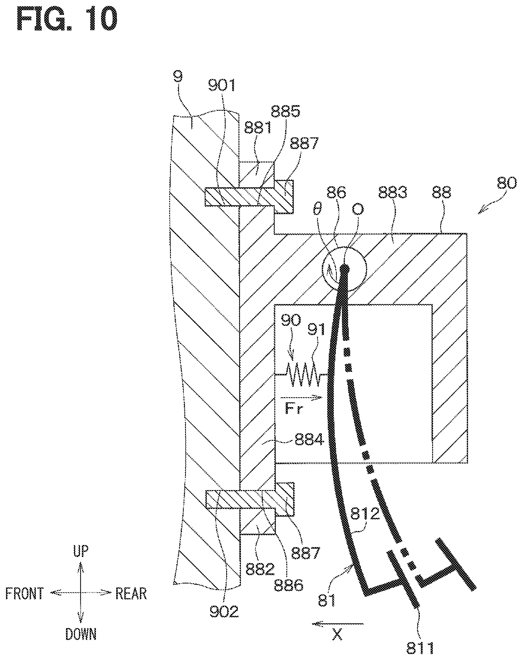 Patent US12403876 Figure 8 – Vehicle brake system