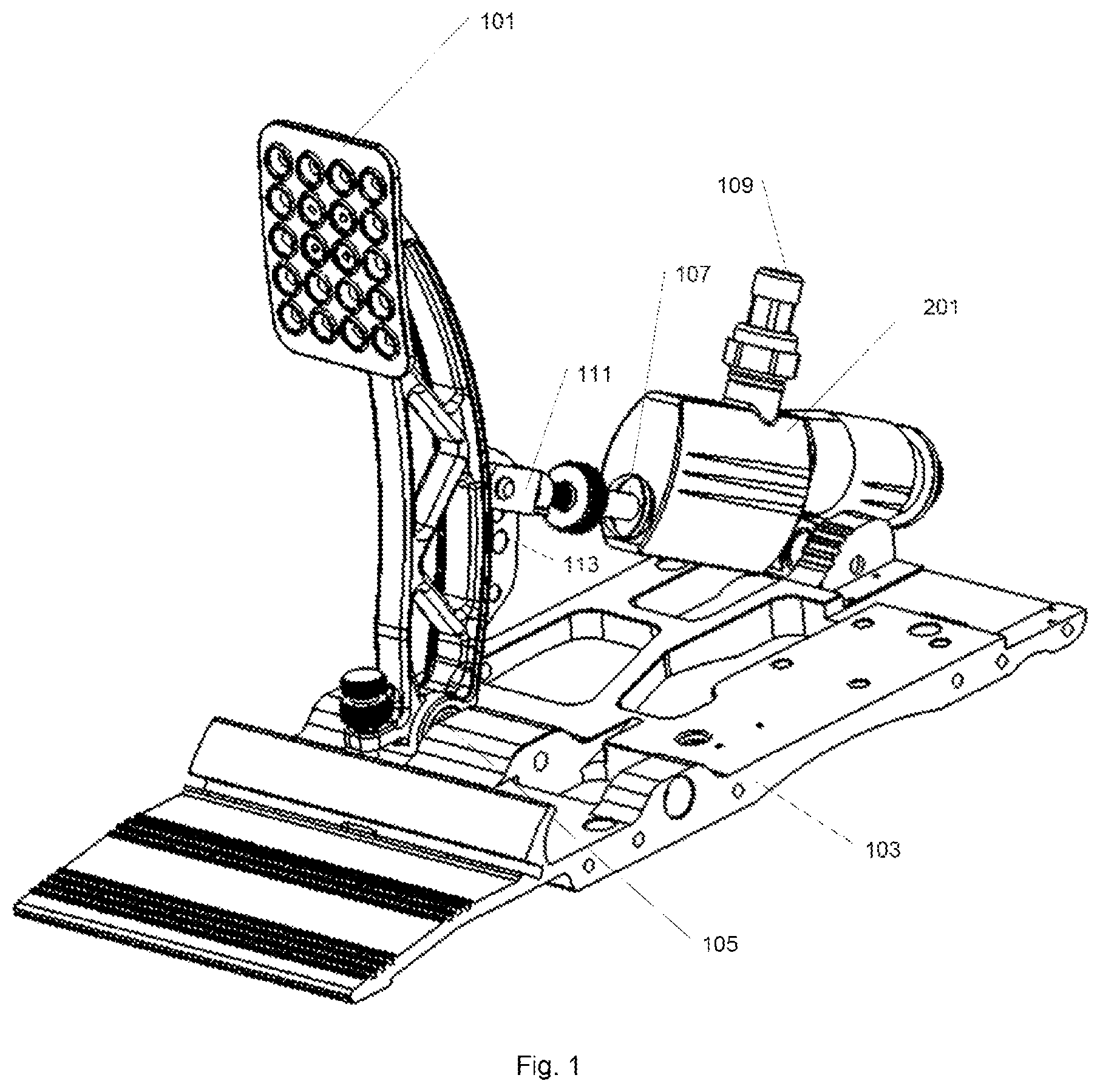 Patent US12403877 Figure 1 – Brake cylinder comprising a mechanical stop