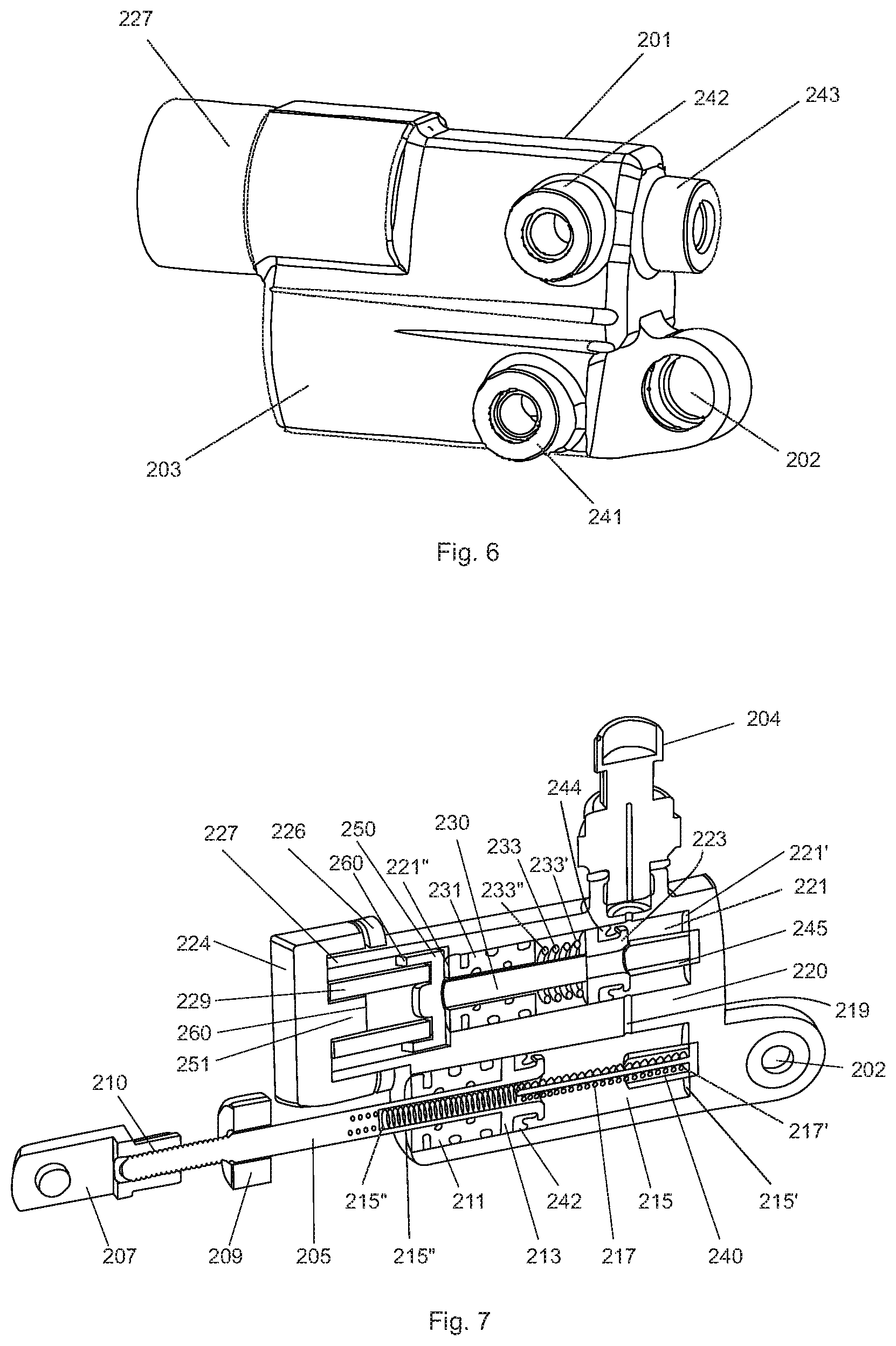 Patent US12403877 Figure 6 – Brake cylinder comprising a mechanical stop