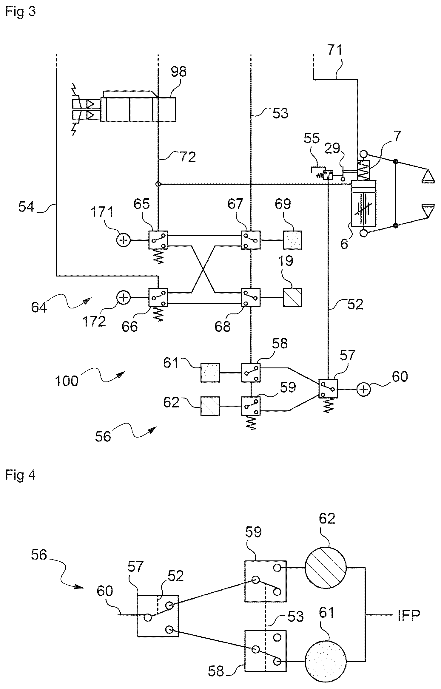 Patent US12403885 Figure 3 – Vehicle braking system comprising a parking brake indicator device and vehicle provided with such a braking system
