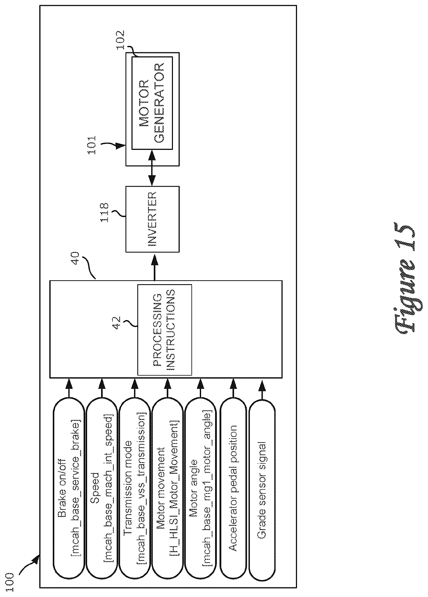 Patent US12403886 Figure 15 – Electric drive vehicle with anti-rollback control