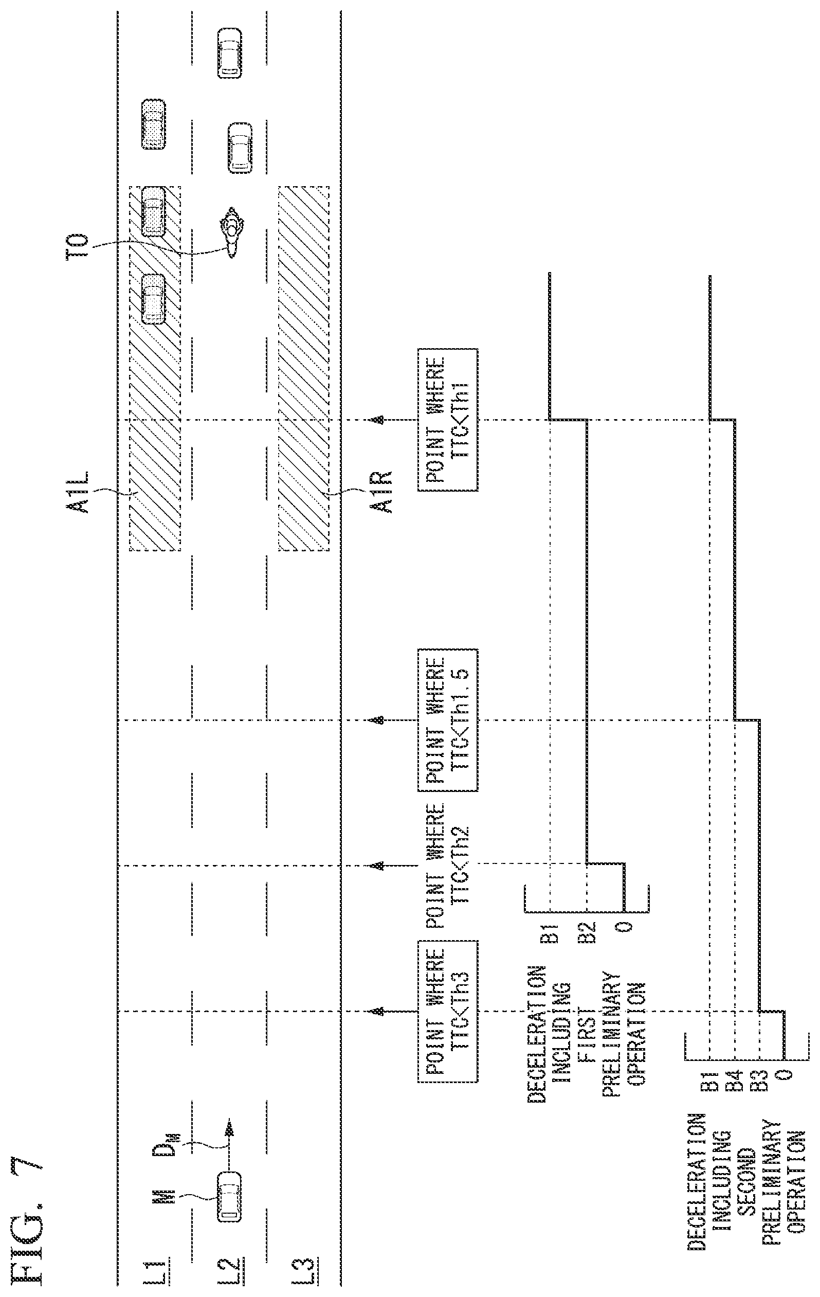 Patent US12403897 Figure 7 – Driving assistance device, driving assistance method, and storage medium