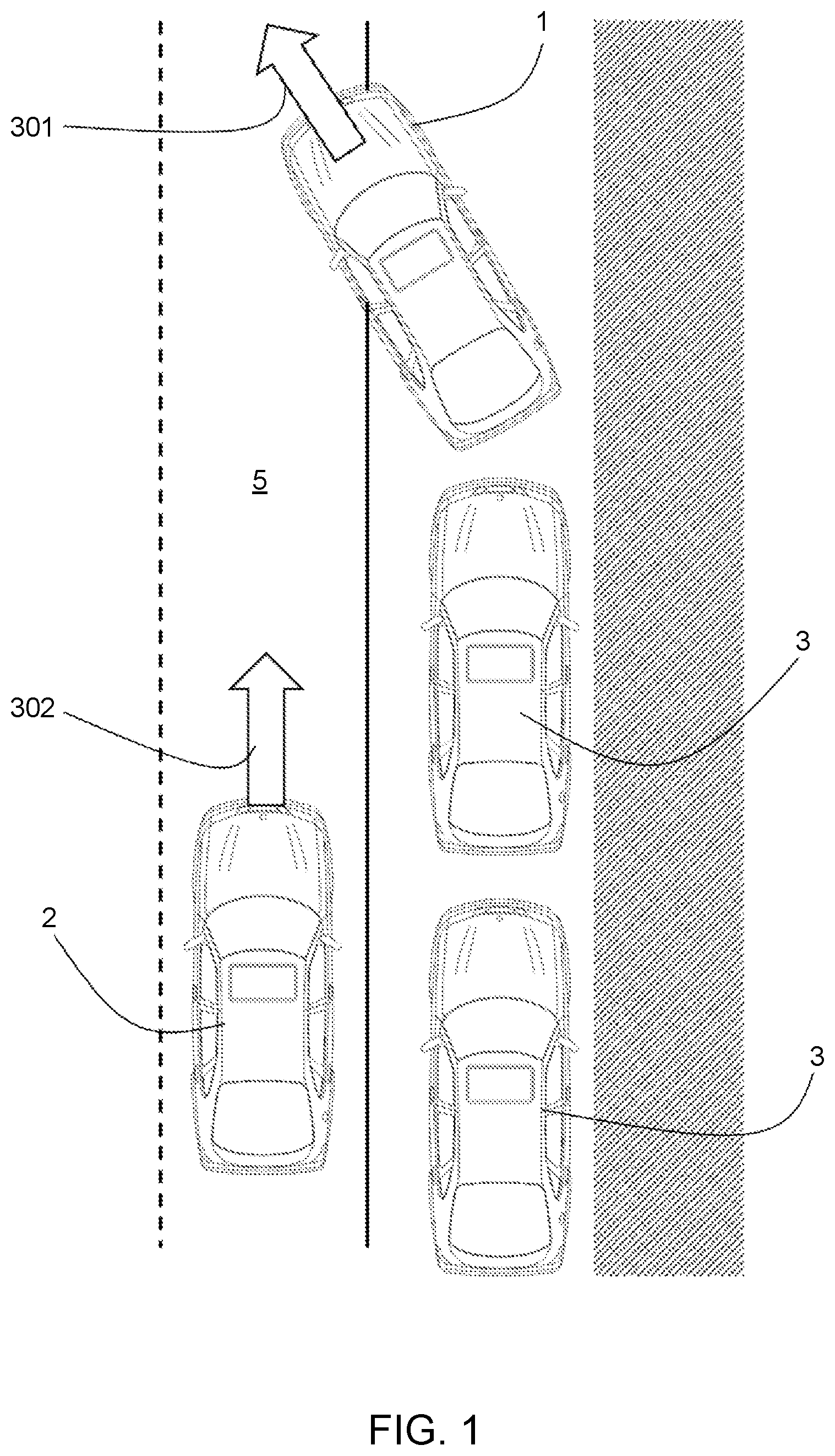 Patent US12403899 Figure 1 – Vehicle collision avoidance method and system