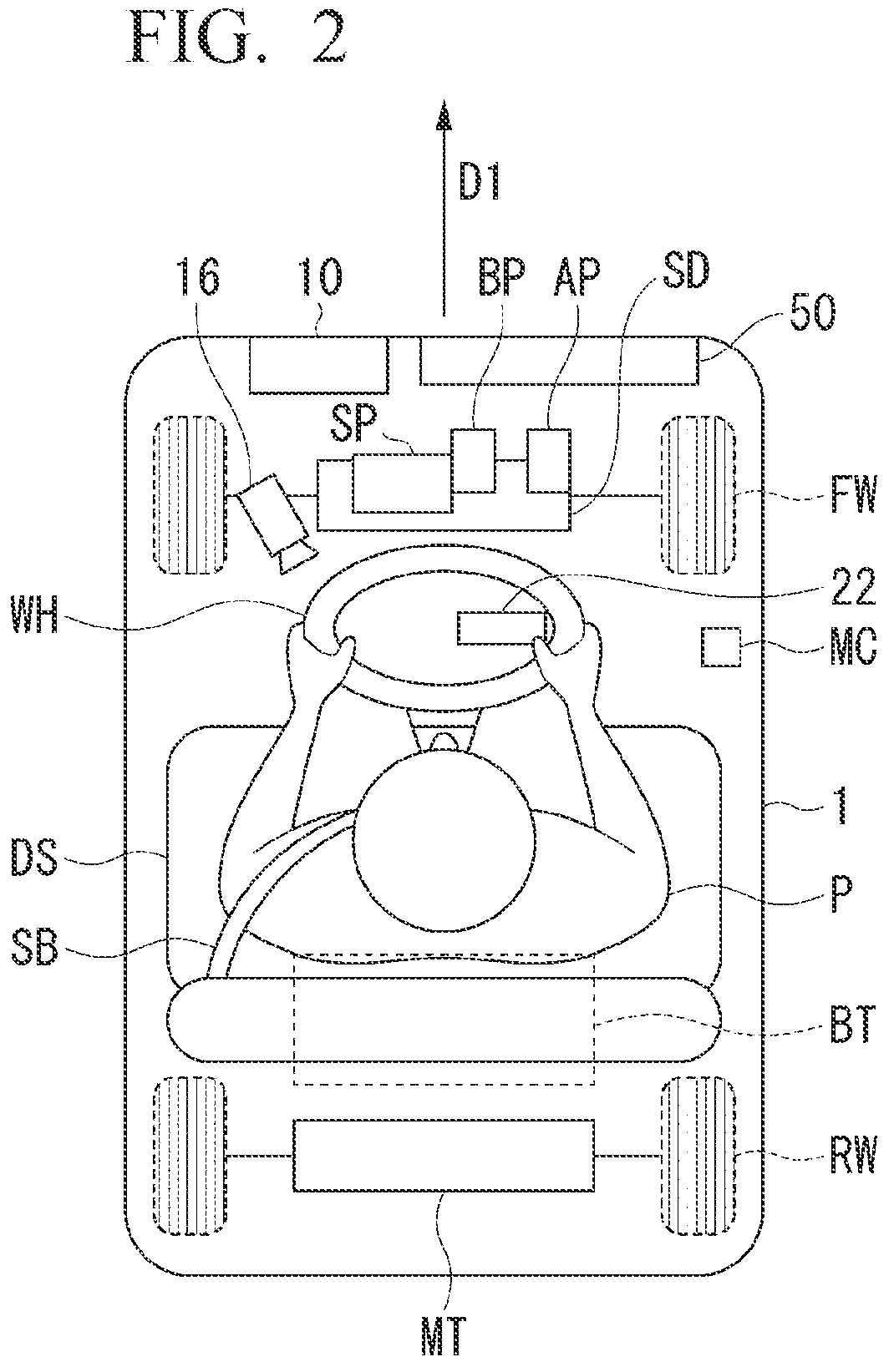 Patent US12403903 Figure 2 – Mobile object control device and mobile object control method