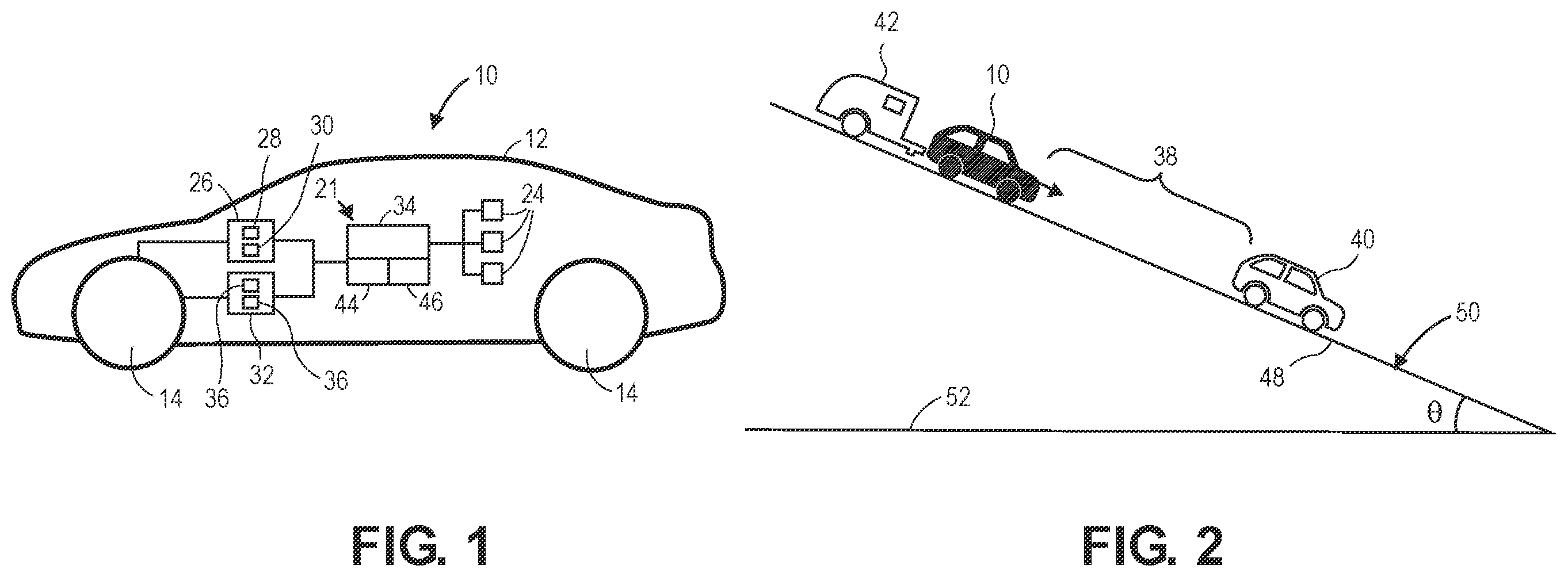 Patent US12403905 Figure 1 – System and method for downhill headway control for cruise control