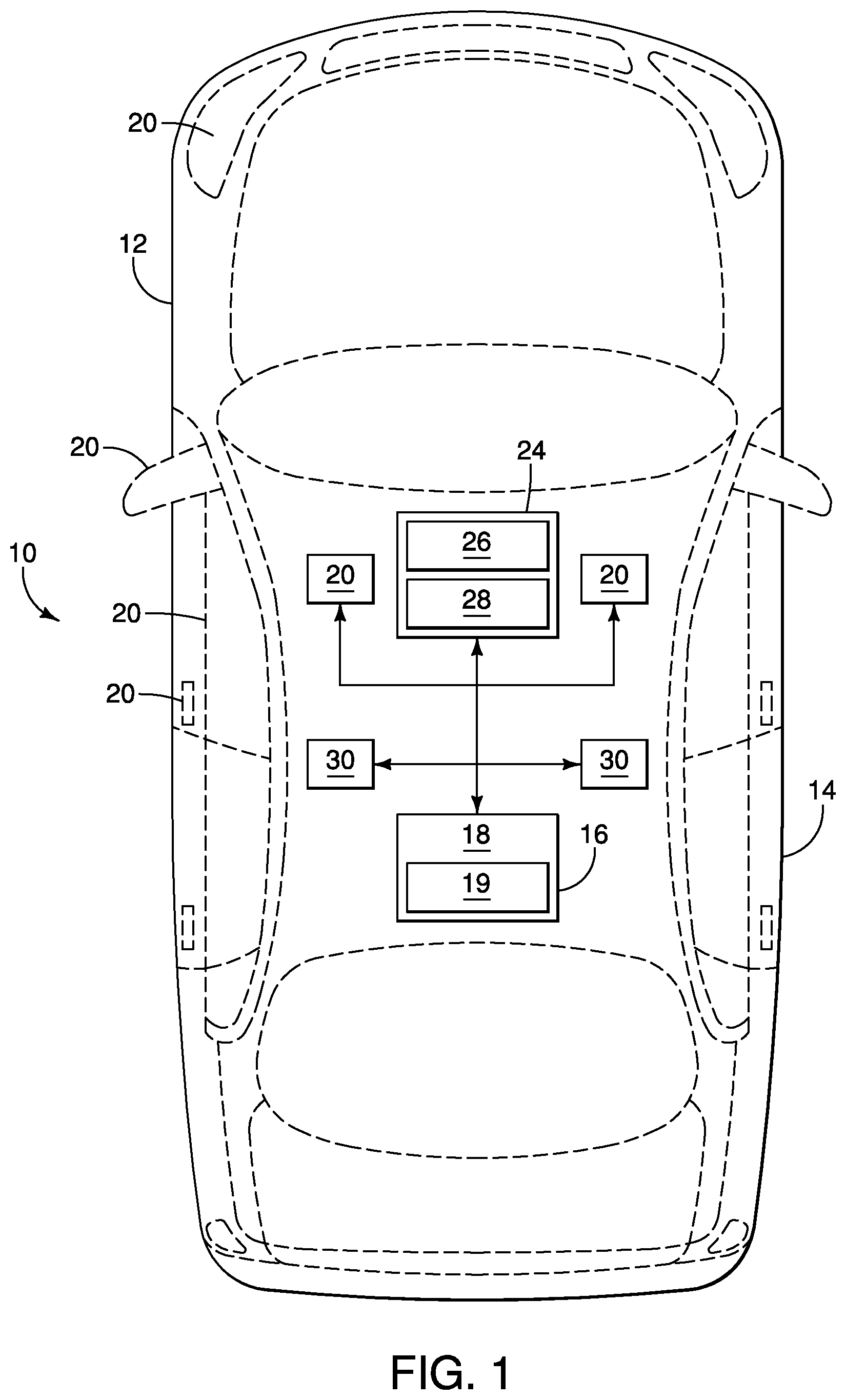 Patent US12403924 Figure 1 – Systems and methods for responding to audible commands and/or adjusting vehicle components based thereon