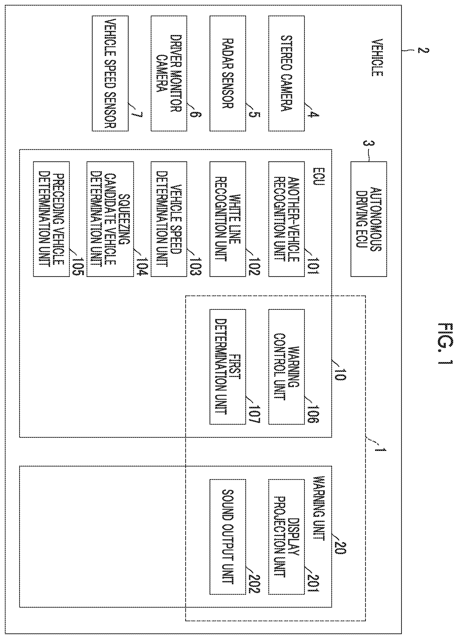 Patent US12403925 Figure 1 – Vehicle system and vehicle