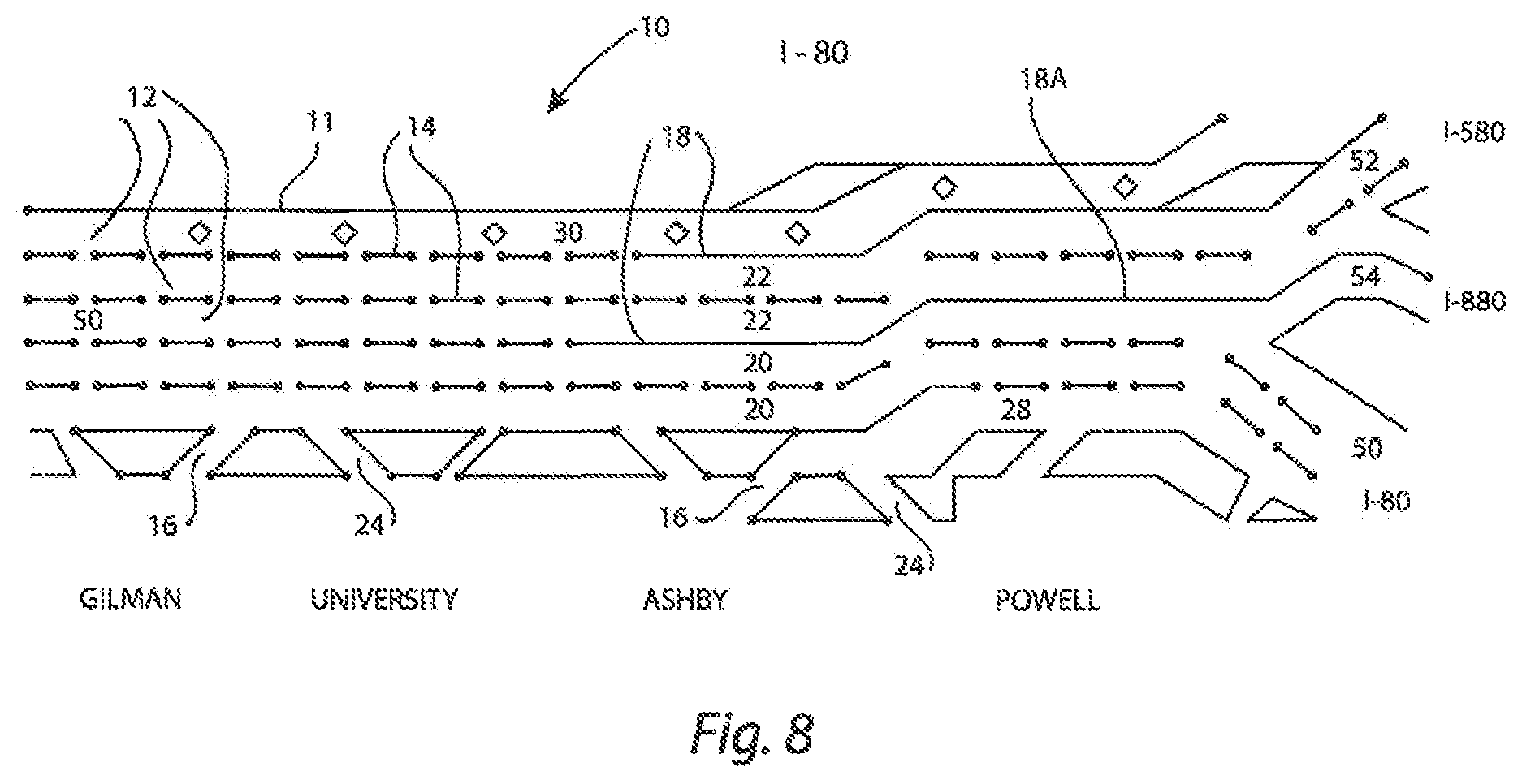 Patent US12403932 Figure 6 – Autonomous vehicle navigation of bypass merge lanes