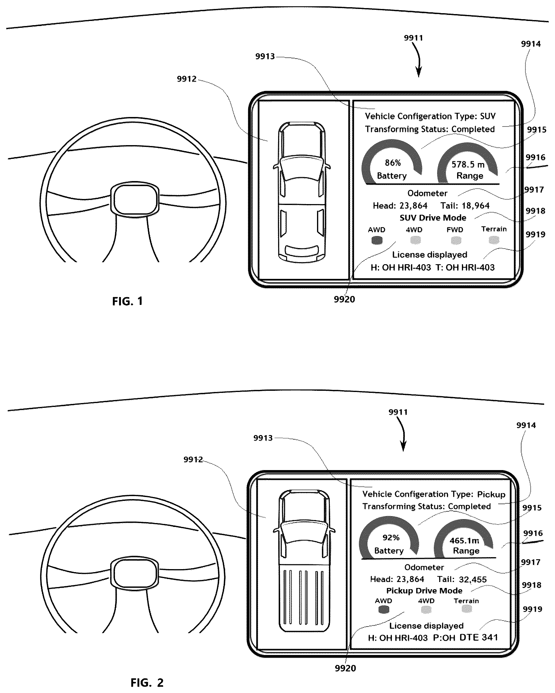 Patent US12403934 Figure 1 – Vehicle operation control system for a dynamic and transformative vehicle system