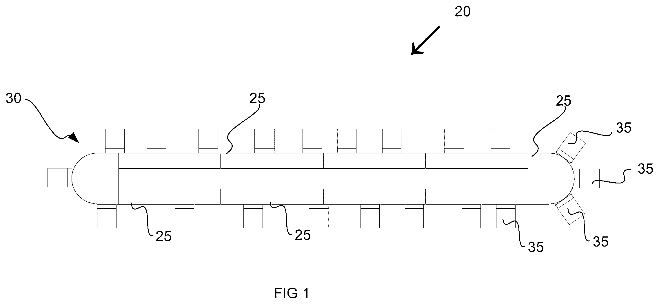 Patent US12403940 — System and method for supporting and connecting conveyor track — Figure 1