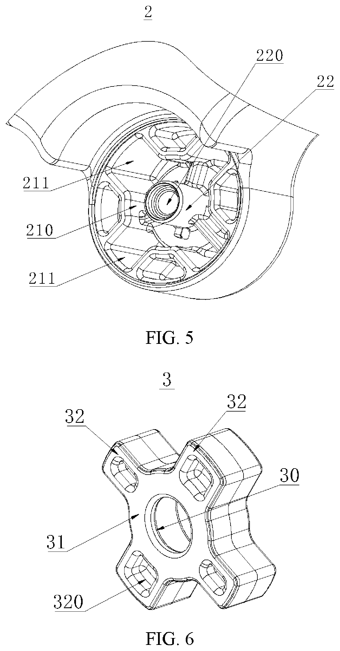 Patent US12403948 Figure 3 – Fastening apparatus having rotation limiting function and child carrier having the same