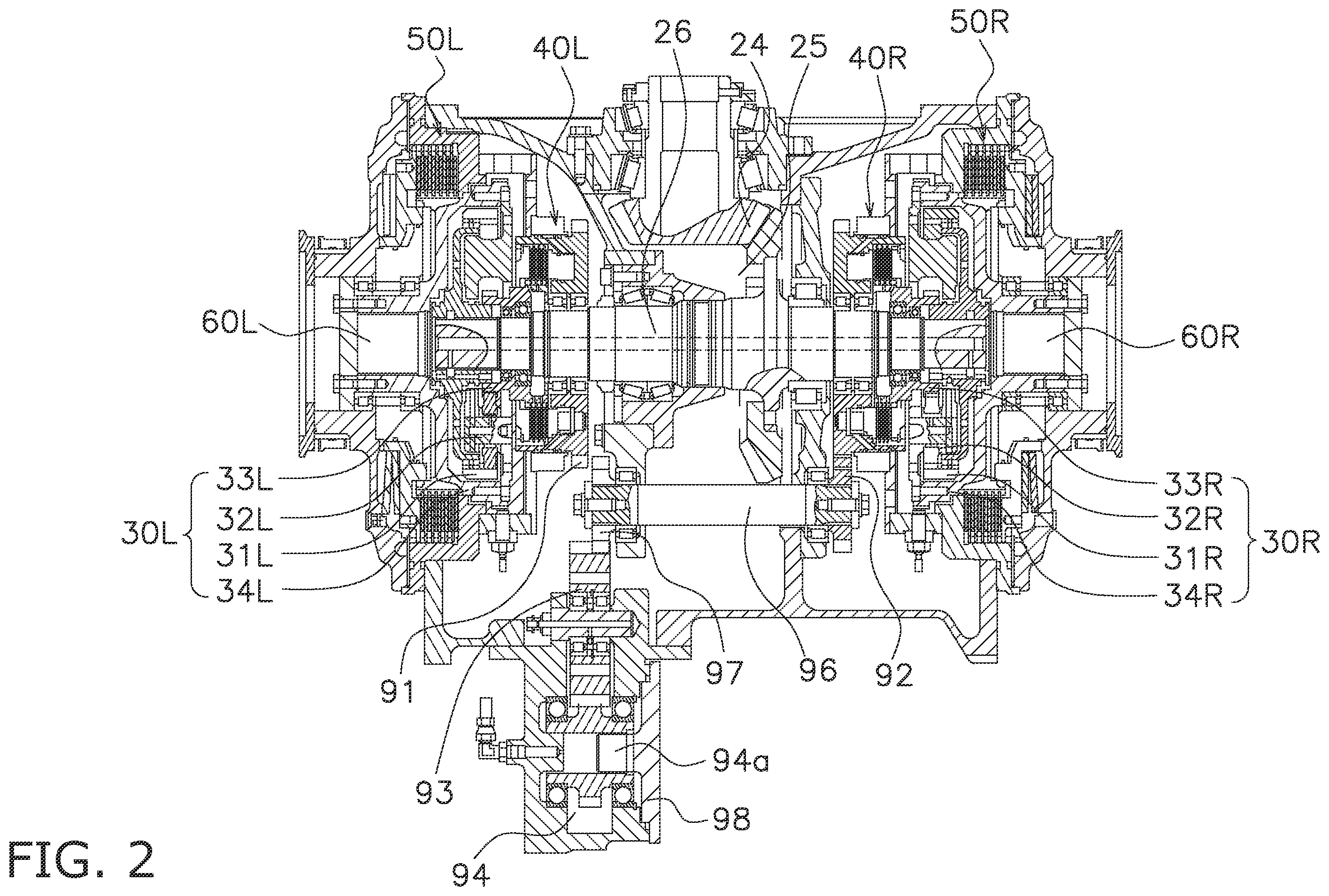 Patent US12403954 Figure 2 – Crawler-type work machine