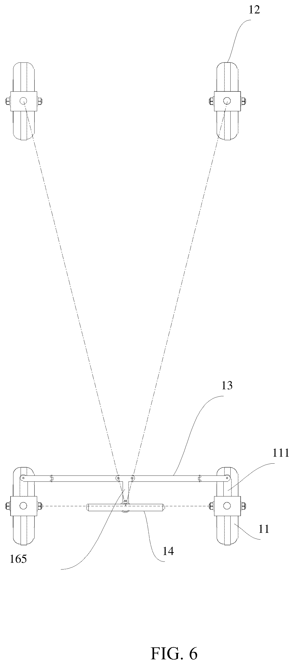 Patent US12403955 Figure 6 – Foldable trailer steering system