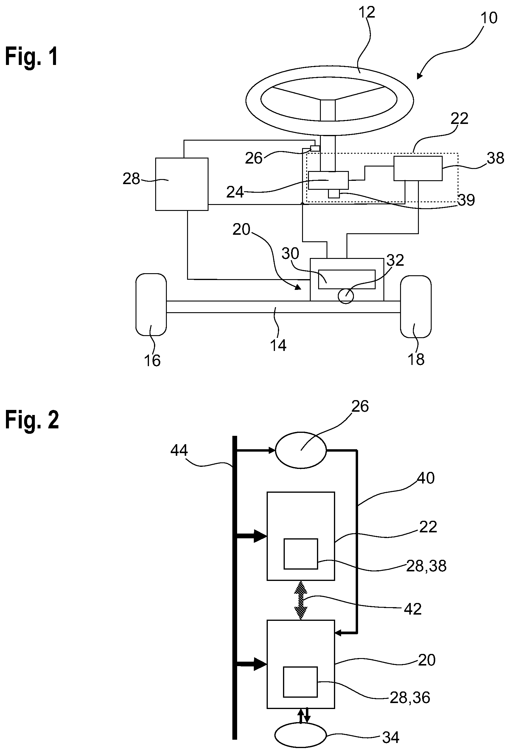 Patent US12403956 Figure 1 – Steer-by-wire steering system