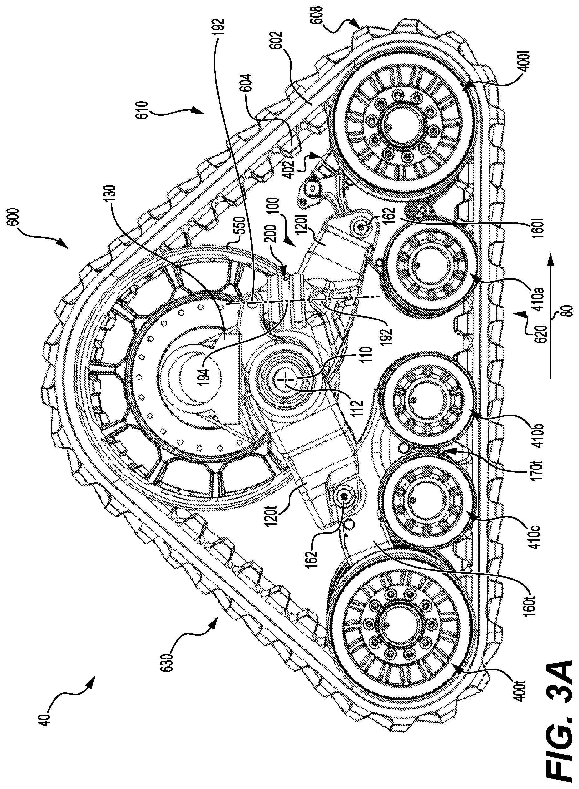 Patent US12403965 Figure 3 – Multi-member frame assembly for a track system