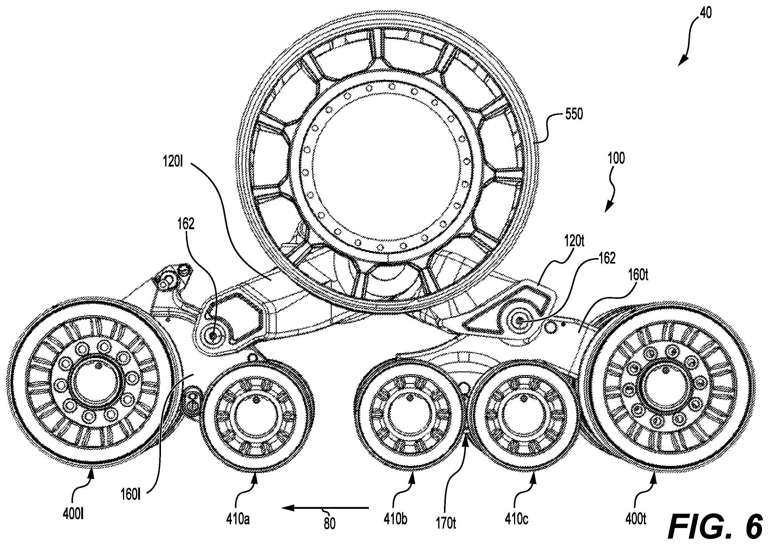 Patent US12403965 Figure 7 – Multi-member frame assembly for a track system