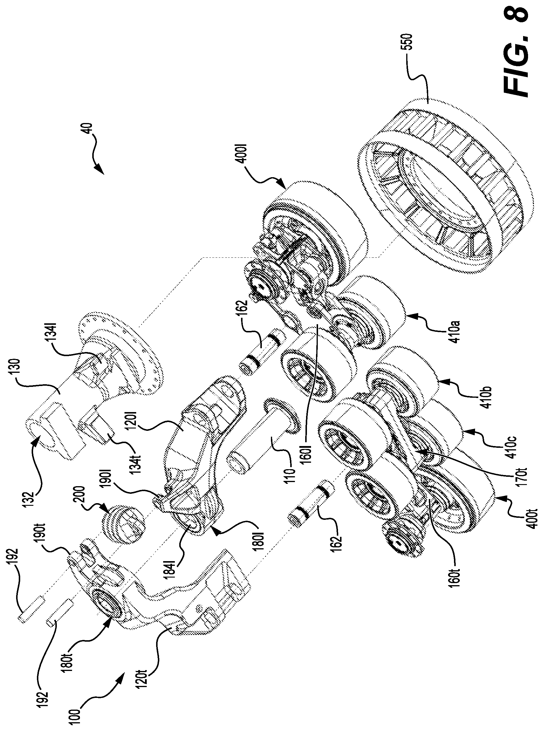 Patent US12403965 Figure 9 – Multi-member frame assembly for a track system