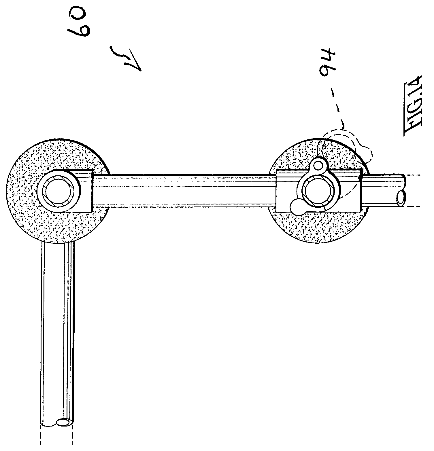 Patent US12403969 Figure 13 – Frame rack for hanging bicycle storage and stretcher-manner of loading/unloading and bicycle ferrying in vehicles, especially through upward swinging rear doors