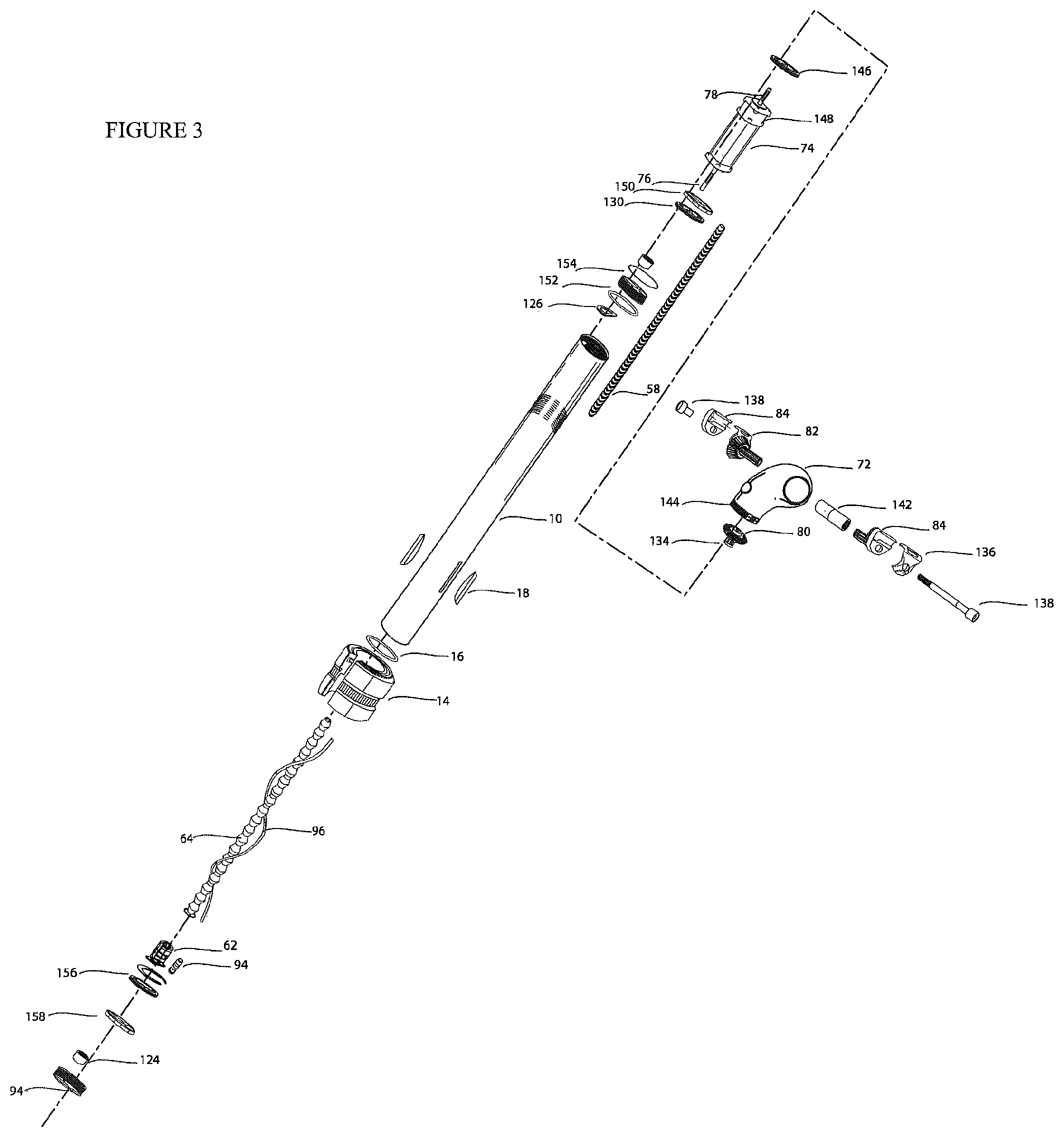 Patent US12403970 Figure 3 – Device for adjusting a seat position of a bicycle seat