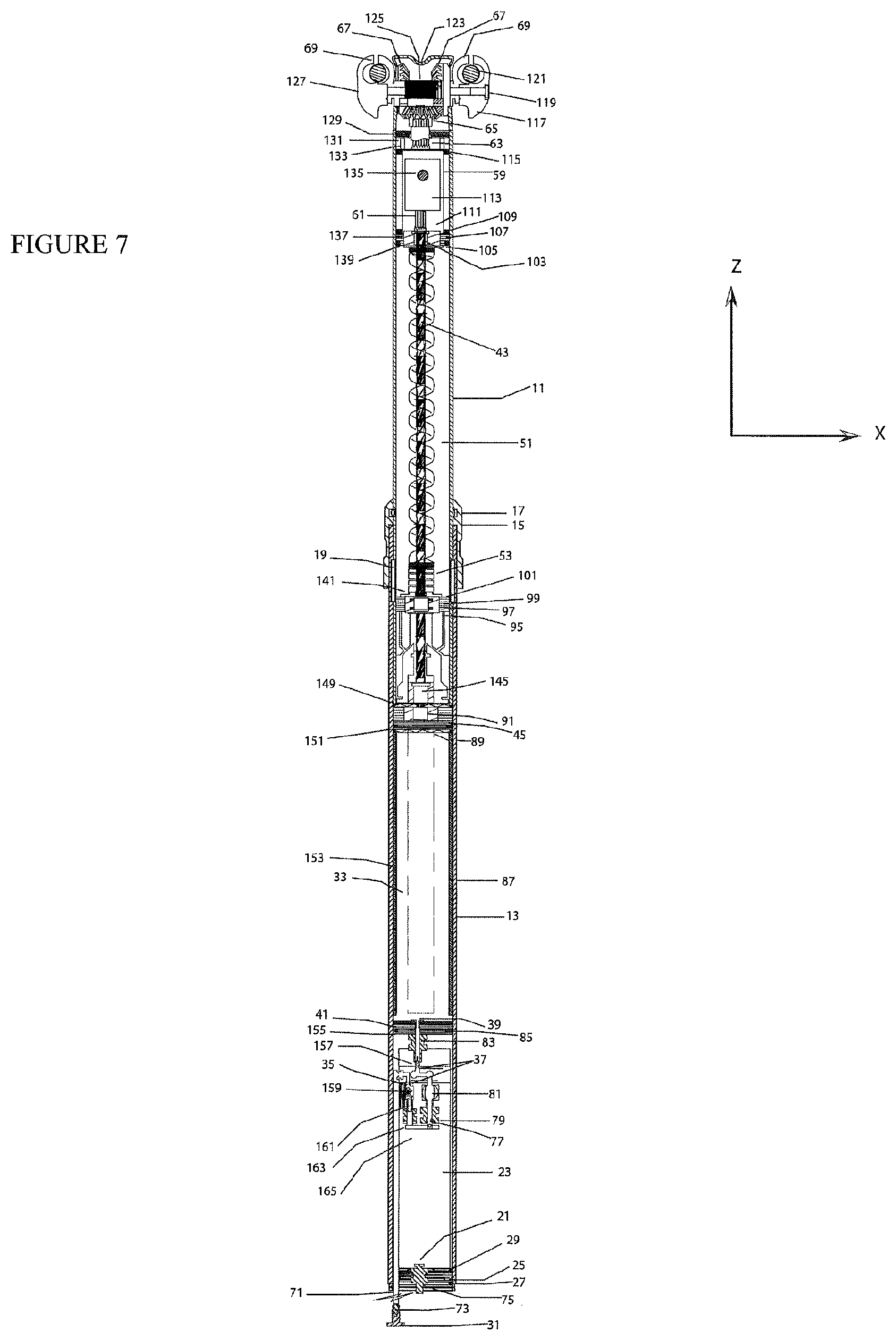 Patent US12403970 Figure 7 – Device for adjusting a seat position of a bicycle seat
