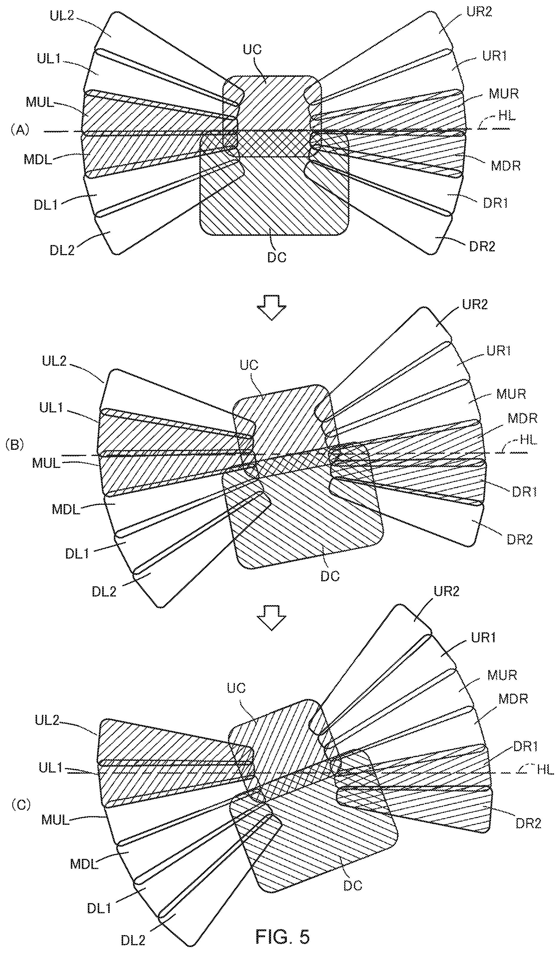 Patent US12403971 Figure 5 – Headlight device and leaning vehicle