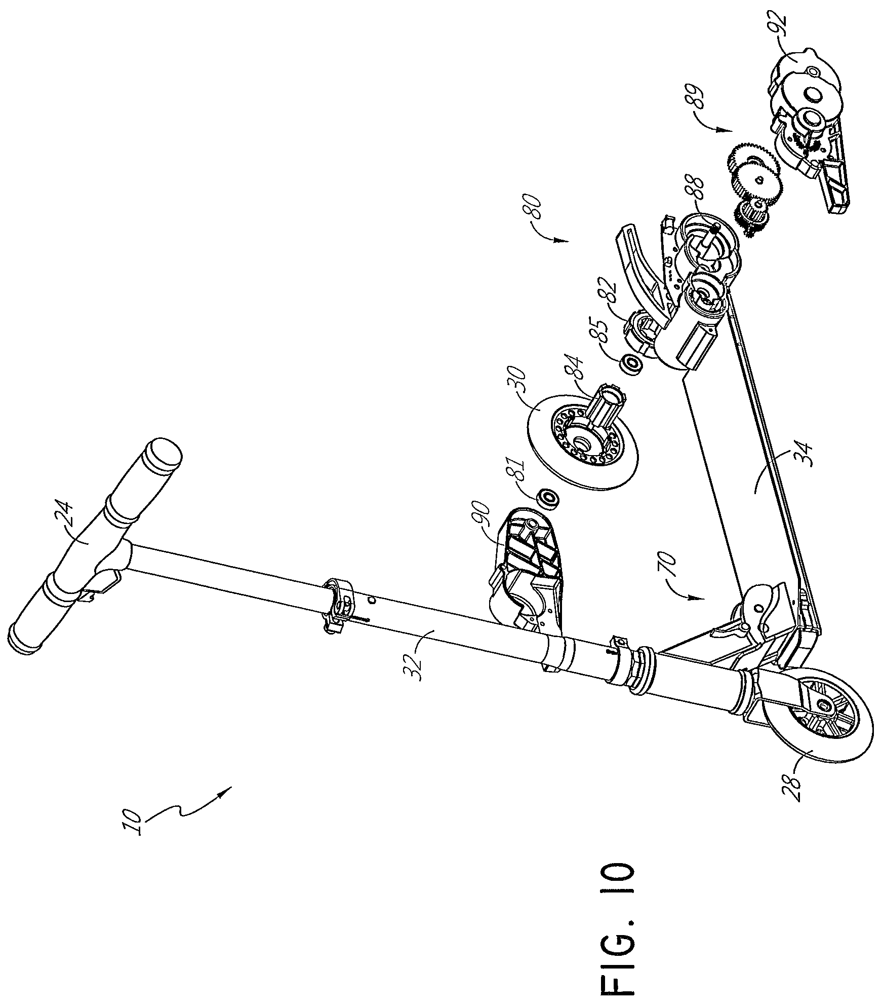 Patent US12403974 Figure 8 – Electric scooter