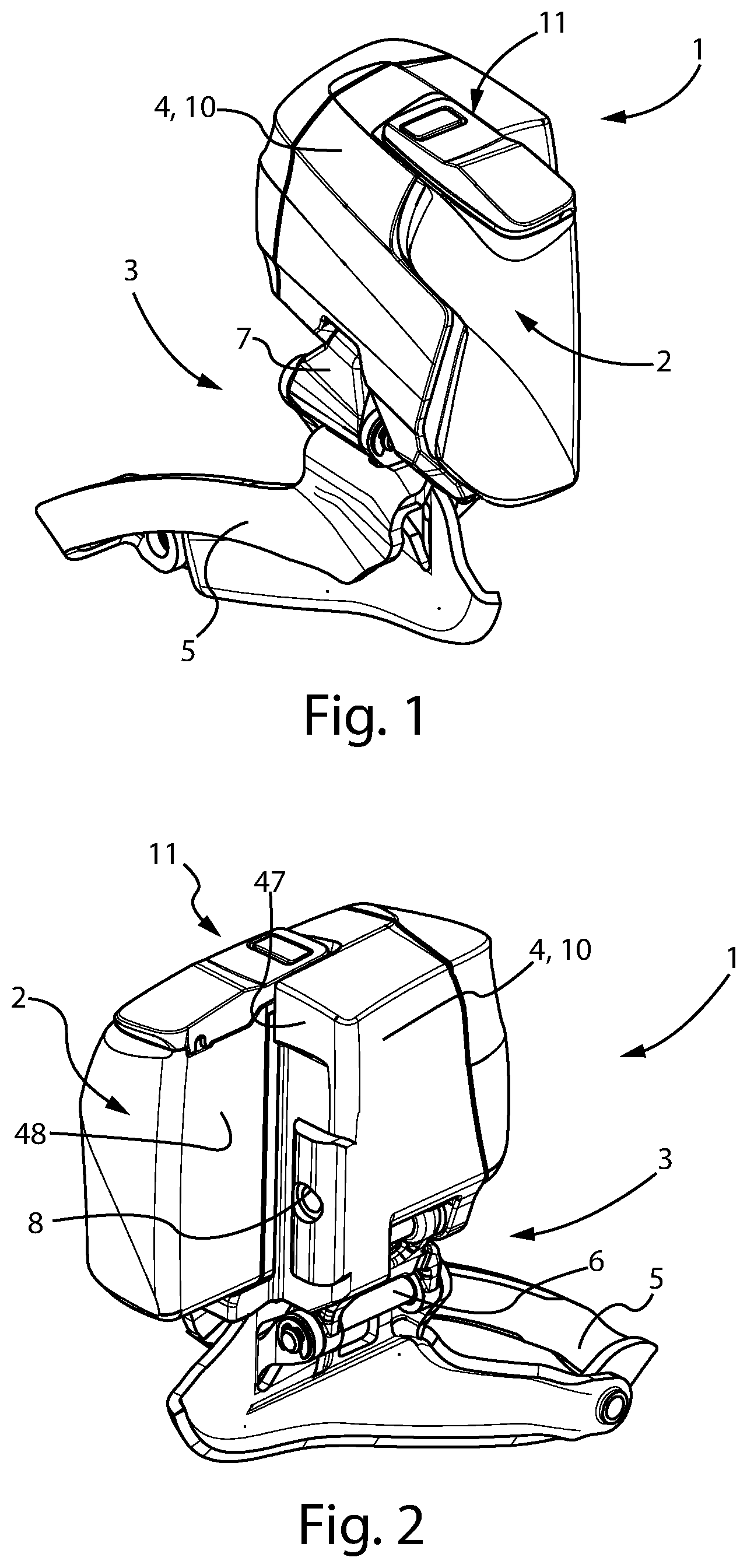 Patent US12403975 Figure 1 – Bicycle equipment provided with an electric power supply unit