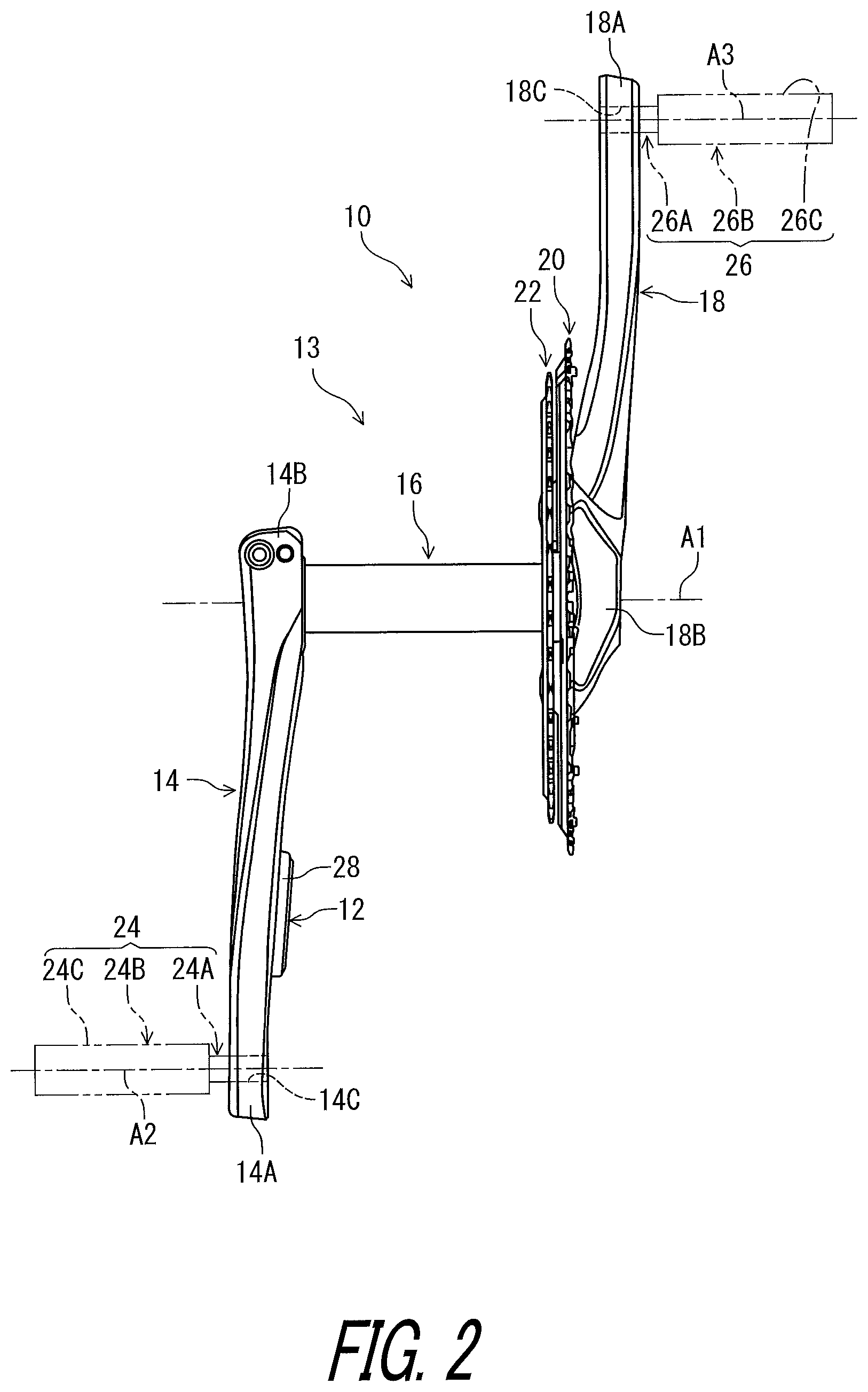 Patent US12403976 Figure 2 – Electrical device and rotational device for human-powered vehicle