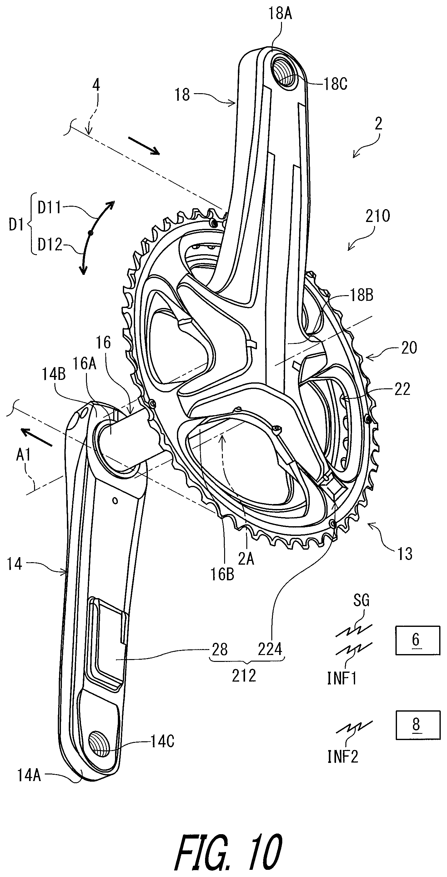 Patent US12403976 Figure 10 – Electrical device and rotational device for human-powered vehicle