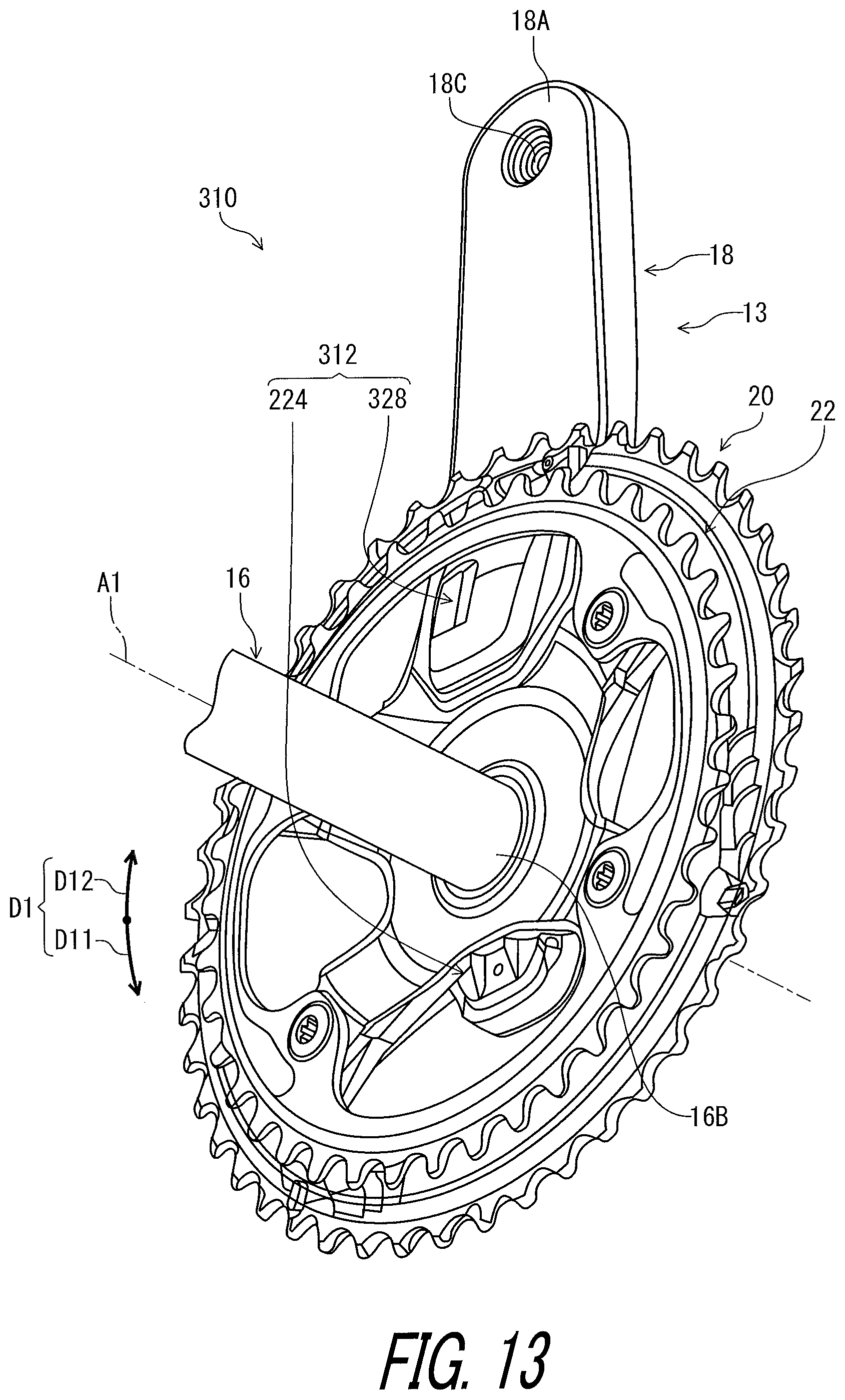 Patent US12403976 Figure 13 – Electrical device and rotational device for human-powered vehicle