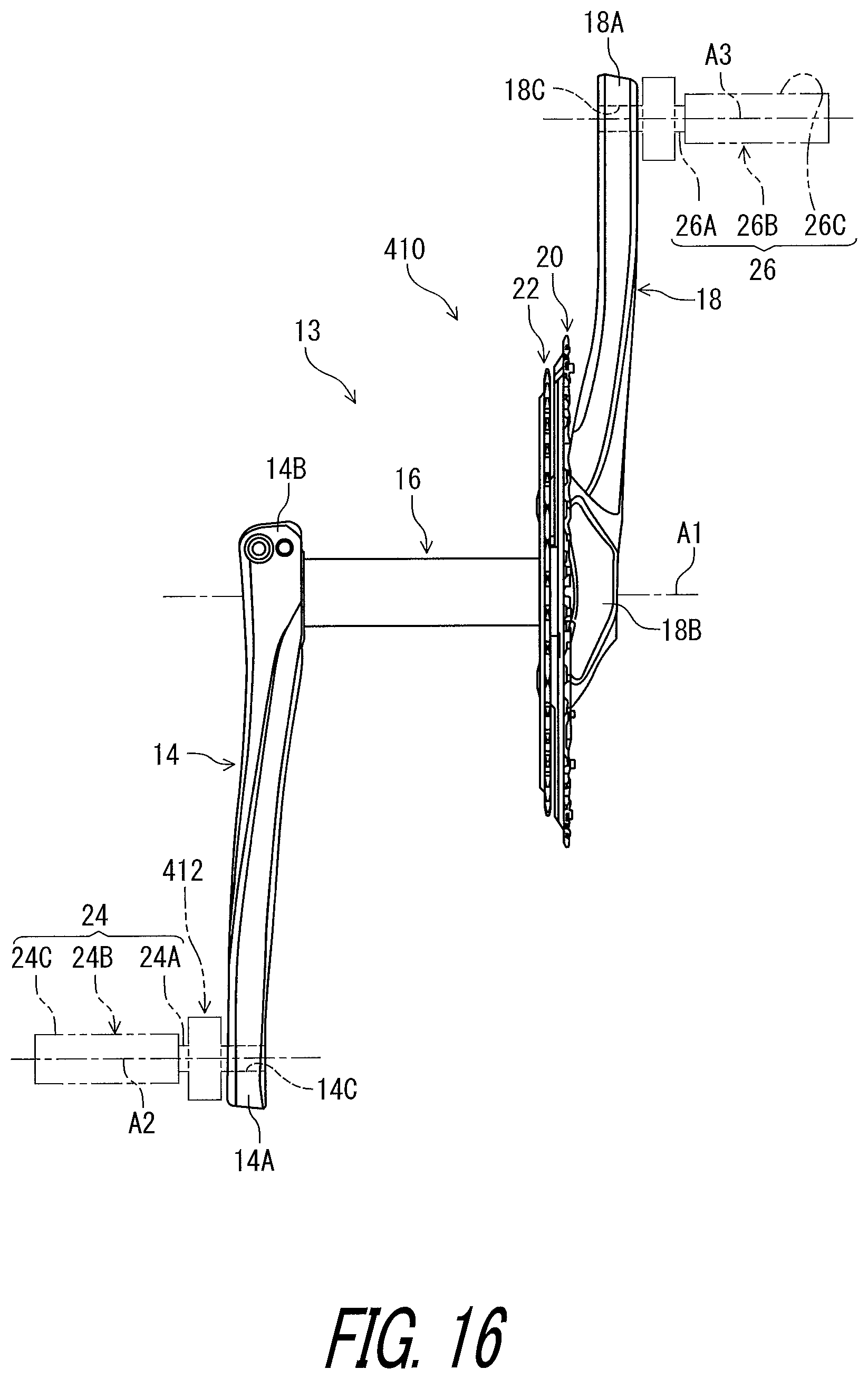Patent US12403976 Figure 16 – Electrical device and rotational device for human-powered vehicle