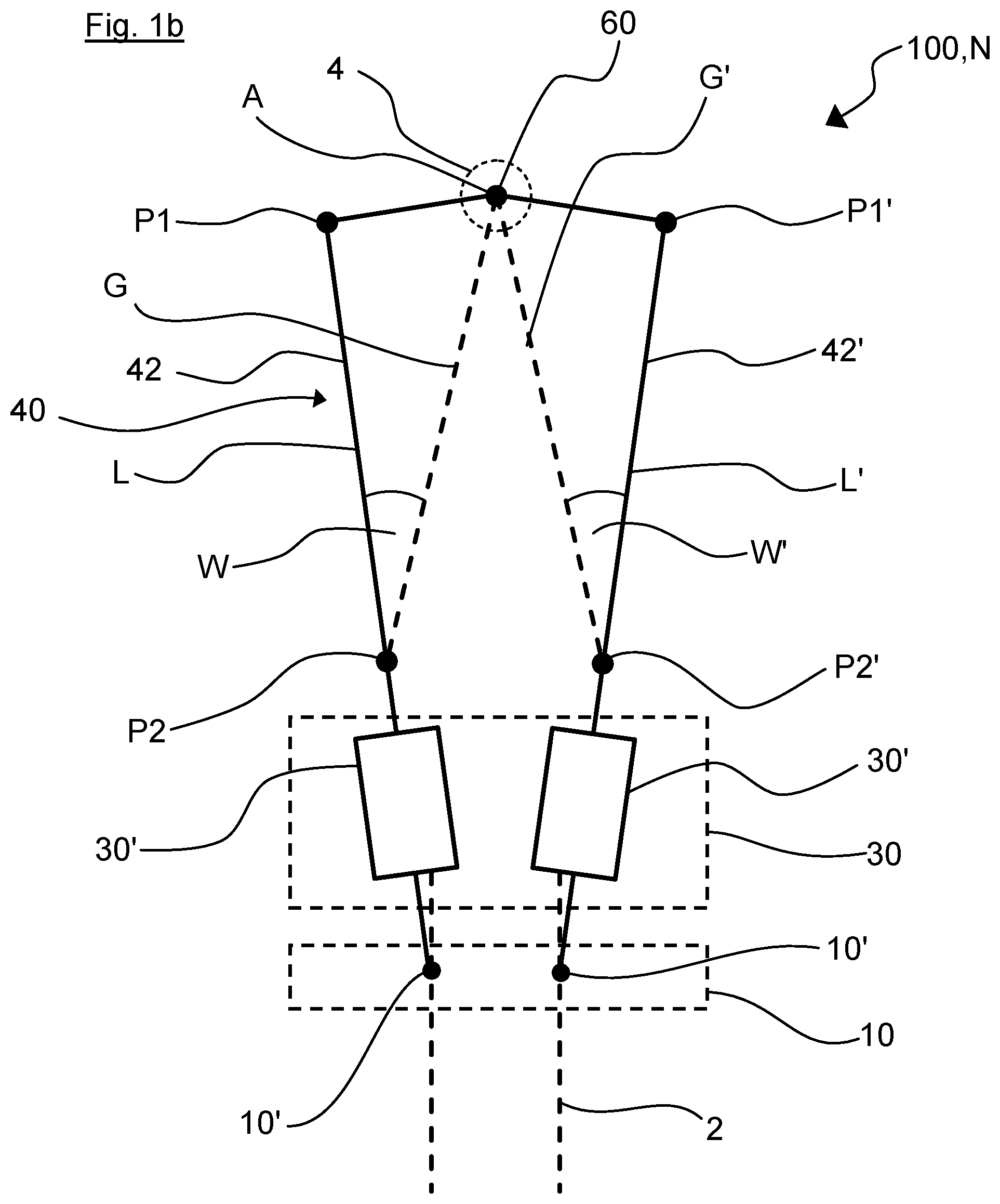 Patent US12403977 Figure 2 – Apparatus for providing a restoring moment for a two-wheeler steering mechanism
