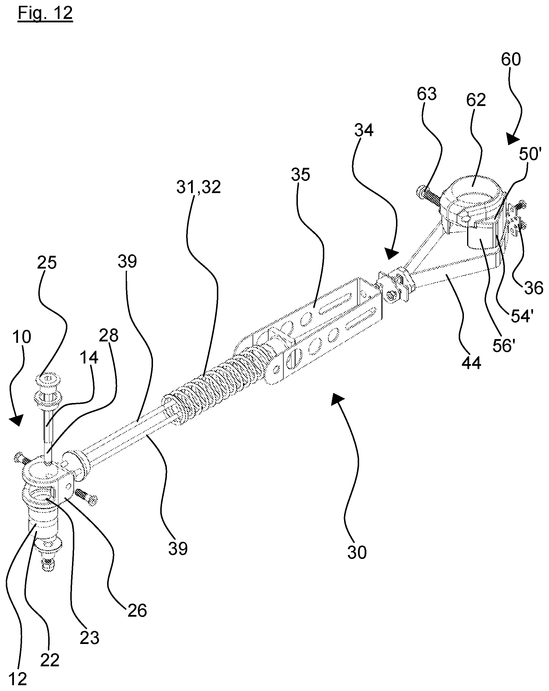 Patent US12403977 Figure 13 – Apparatus for providing a restoring moment for a two-wheeler steering mechanism