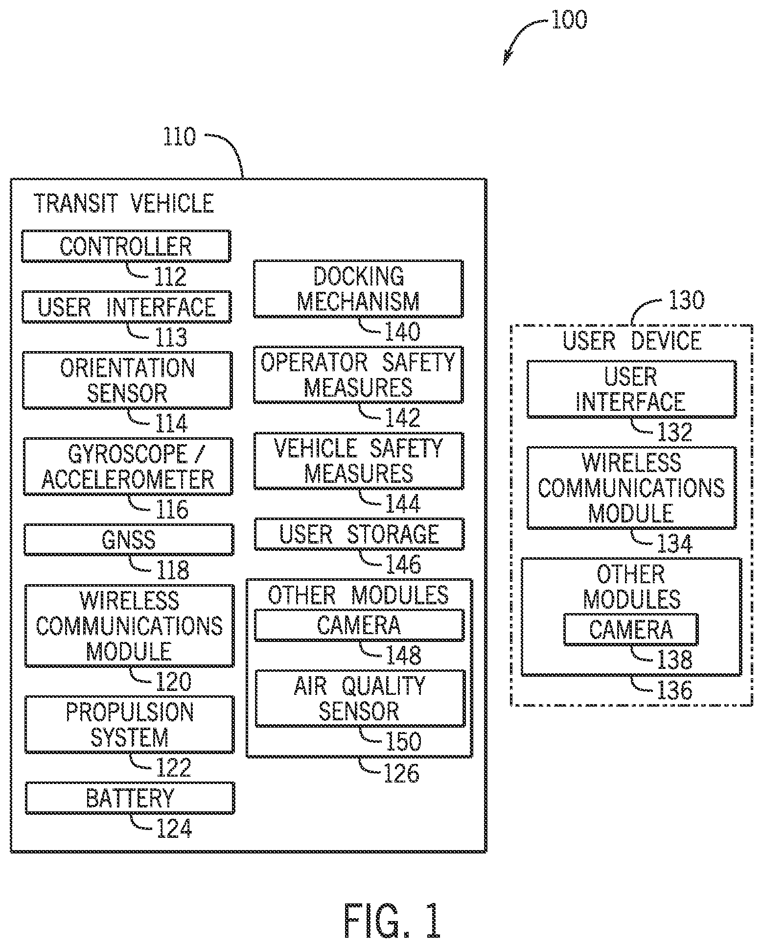 Patent US12403978 Figure 1 – Steering assembly for micromobility transit vehicles