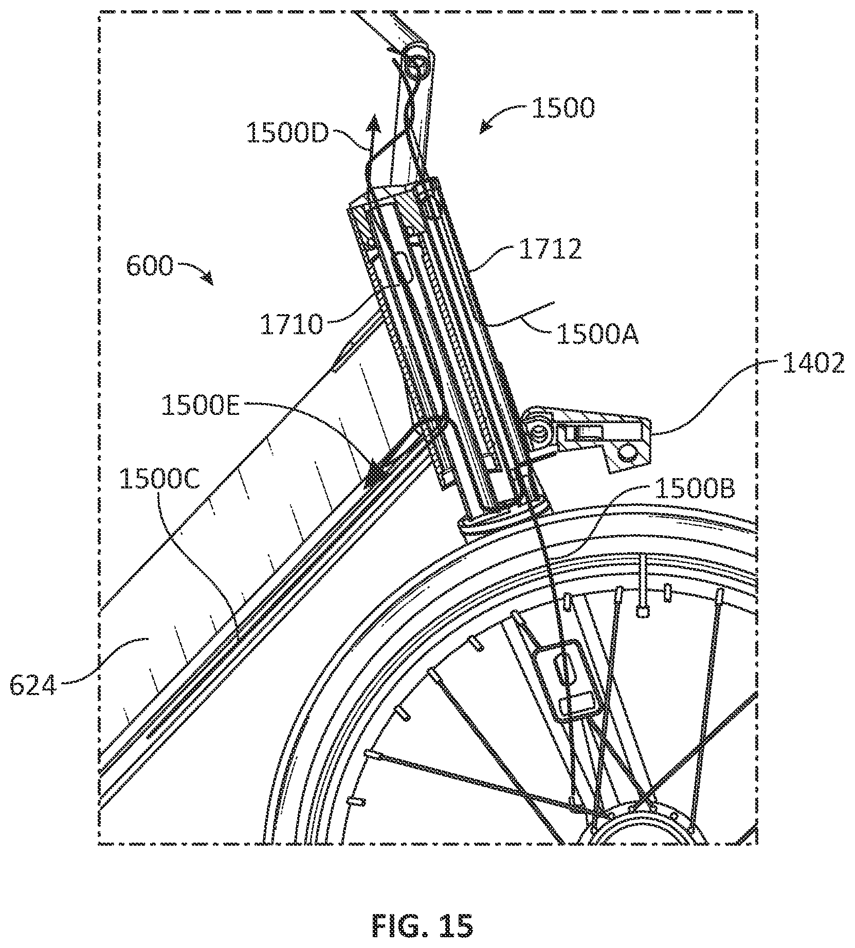 Patent US12403978 Figure 20 – Steering assembly for micromobility transit vehicles