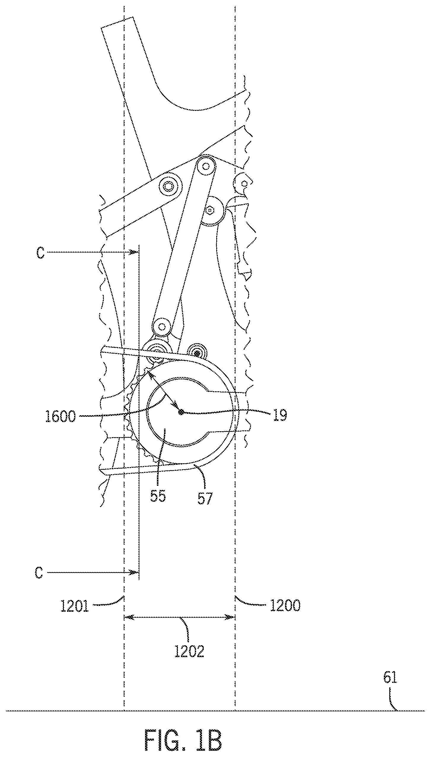 Patent US12403979 Figure 2 – 6-bar vehicle suspension linkage with drive train idler