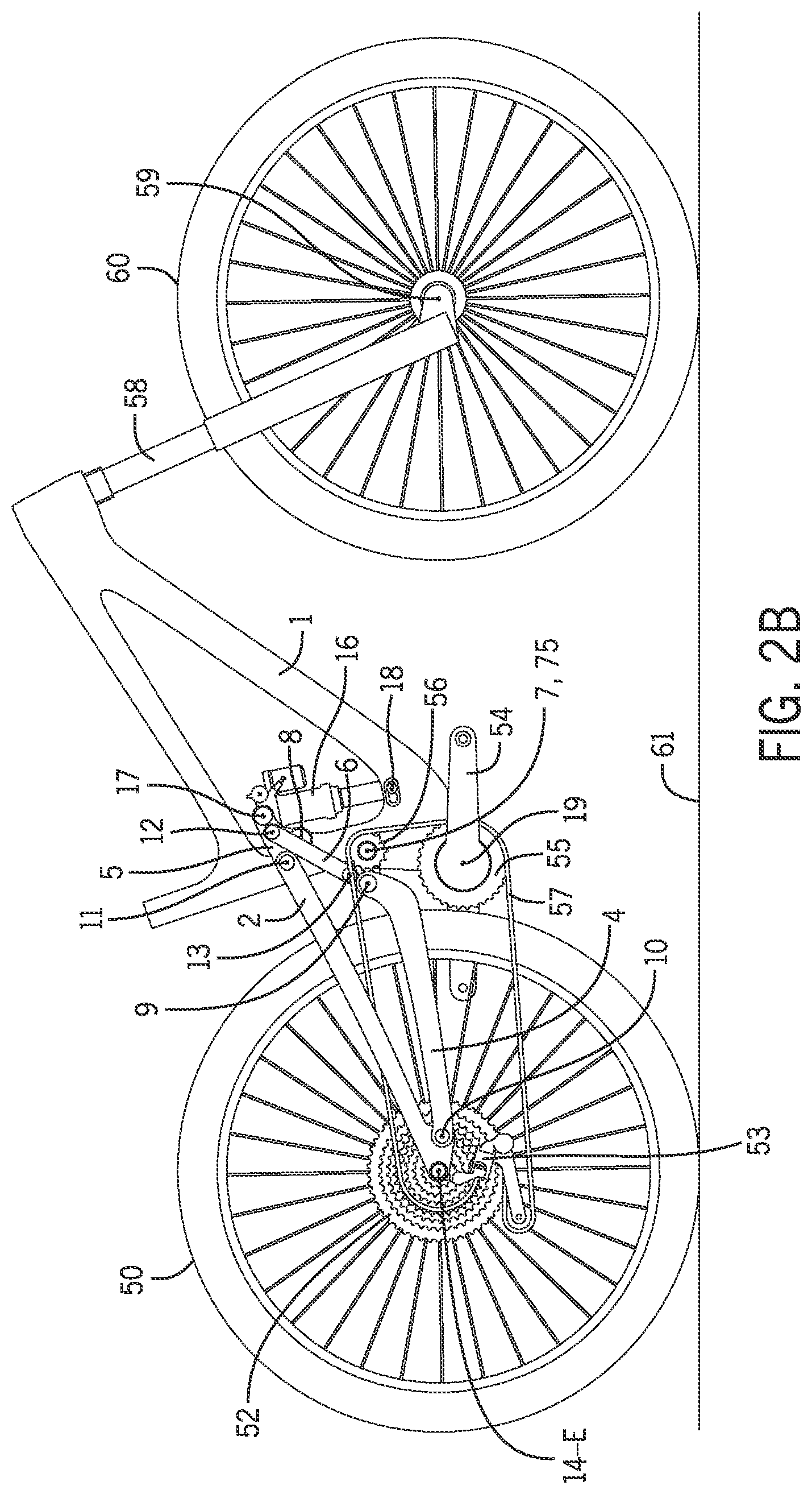 Patent US12403979 Figure 5 – 6-bar vehicle suspension linkage with drive train idler