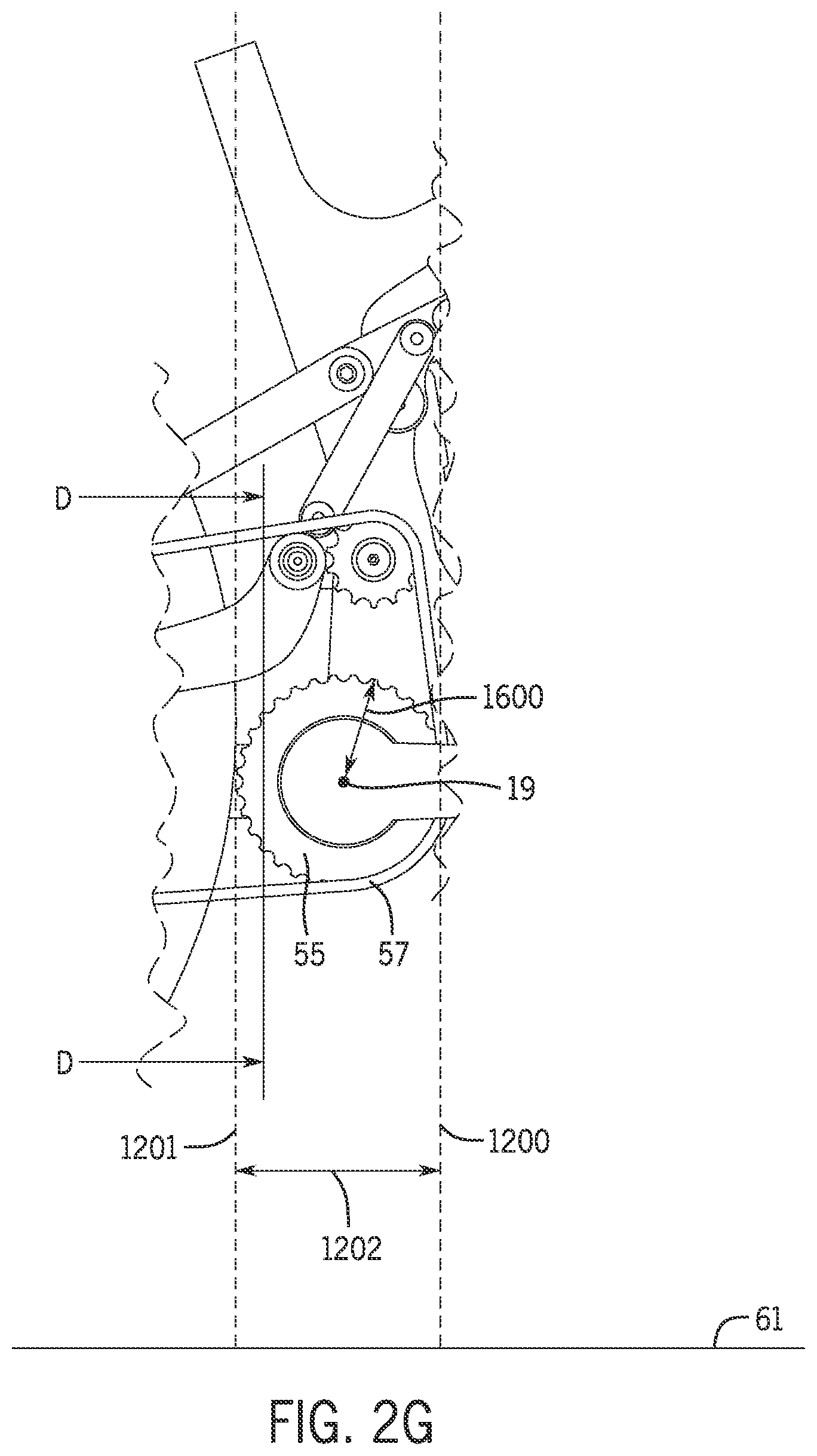 Patent US12403979 Figure 12 – 6-bar vehicle suspension linkage with drive train idler