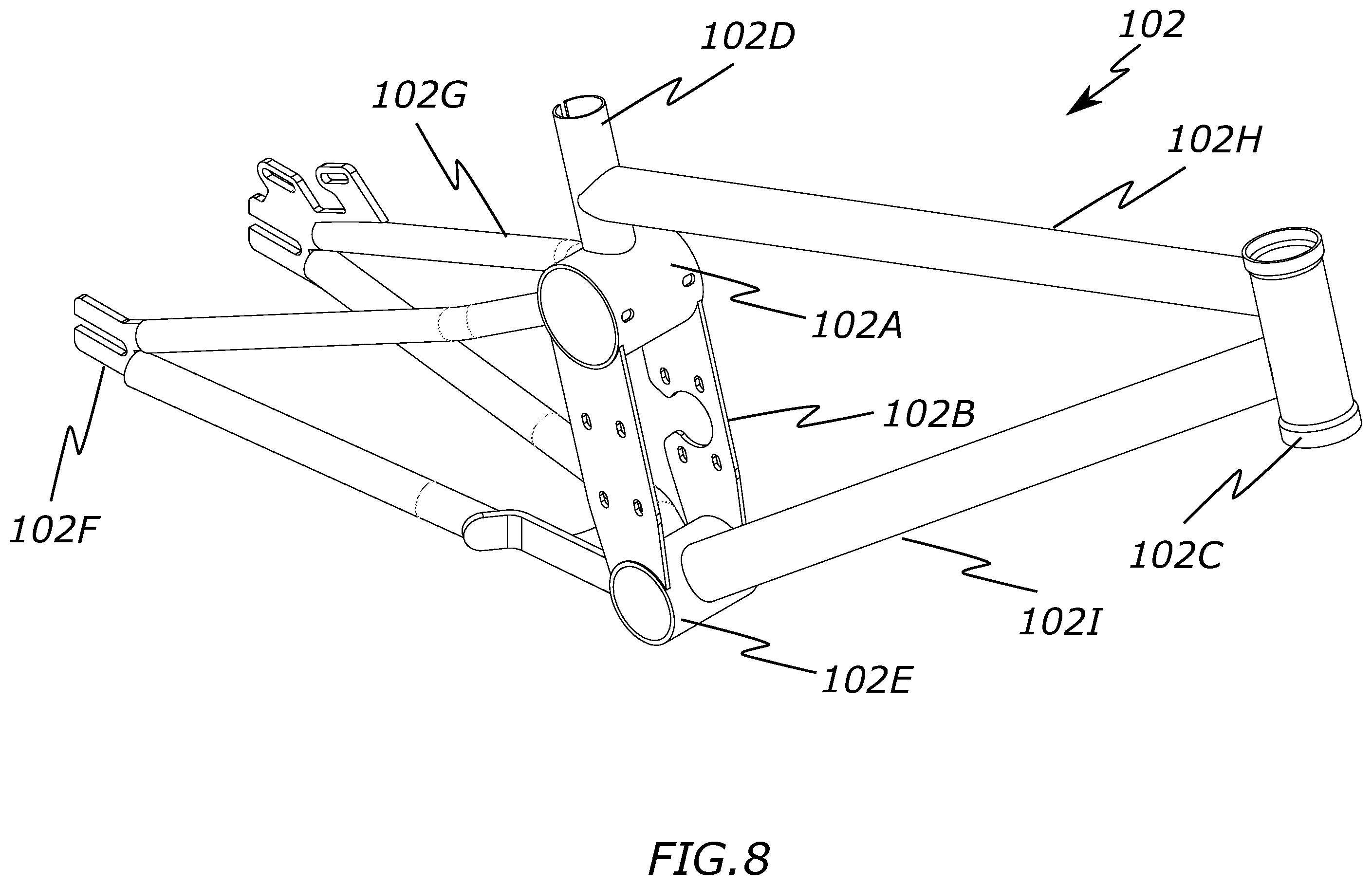 Patent US12403983 Figure 8 – High-drive electric bicycle