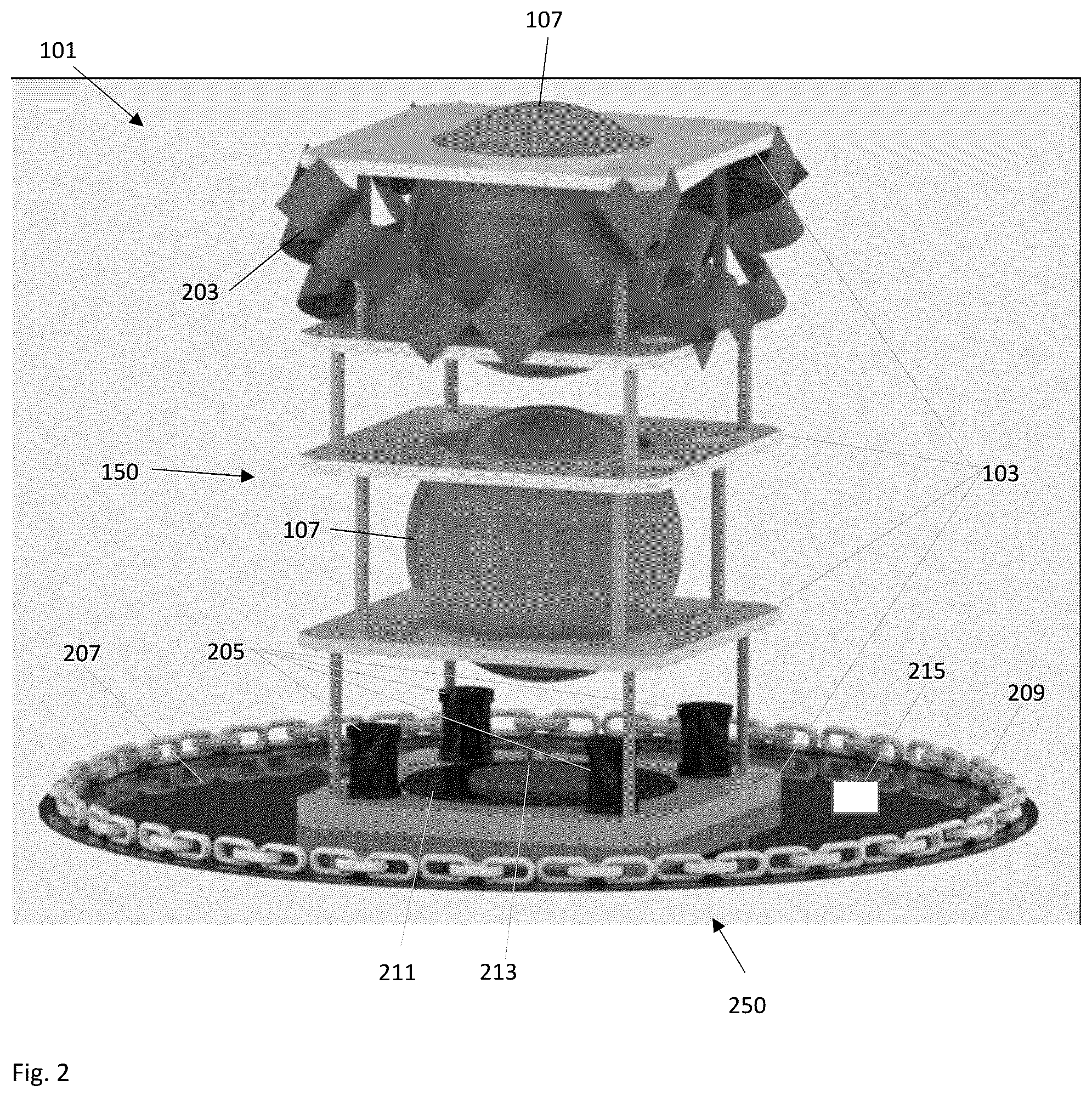 Patent US12403987 Figure 2 – Split release benthic lander