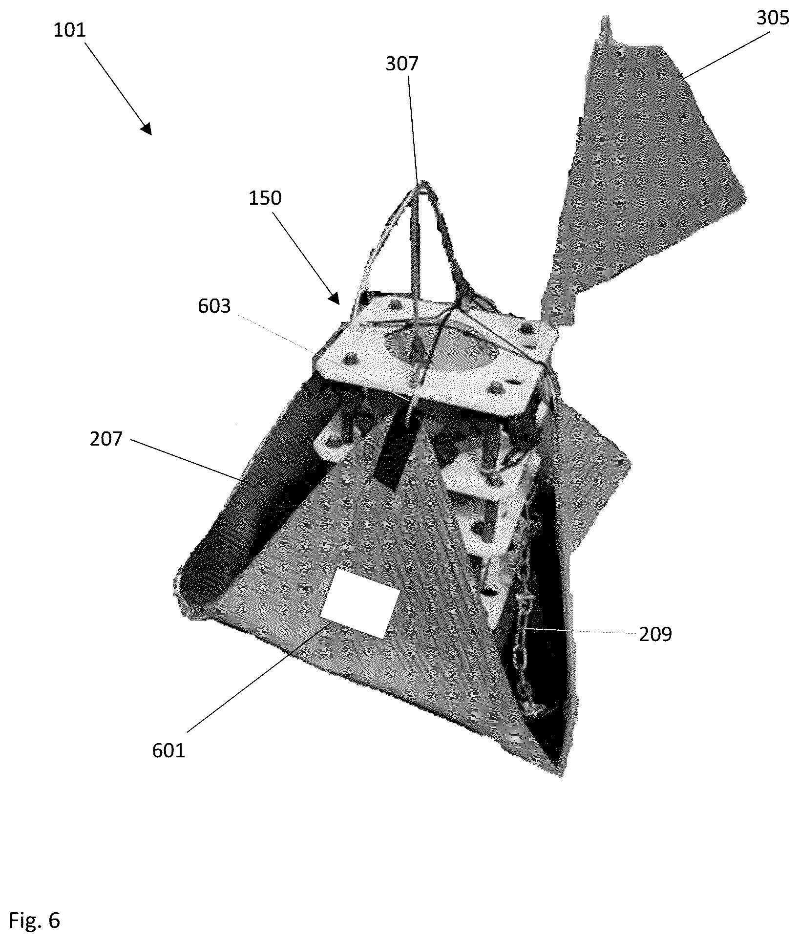 Patent US12403987 Figure 6 – Split release benthic lander